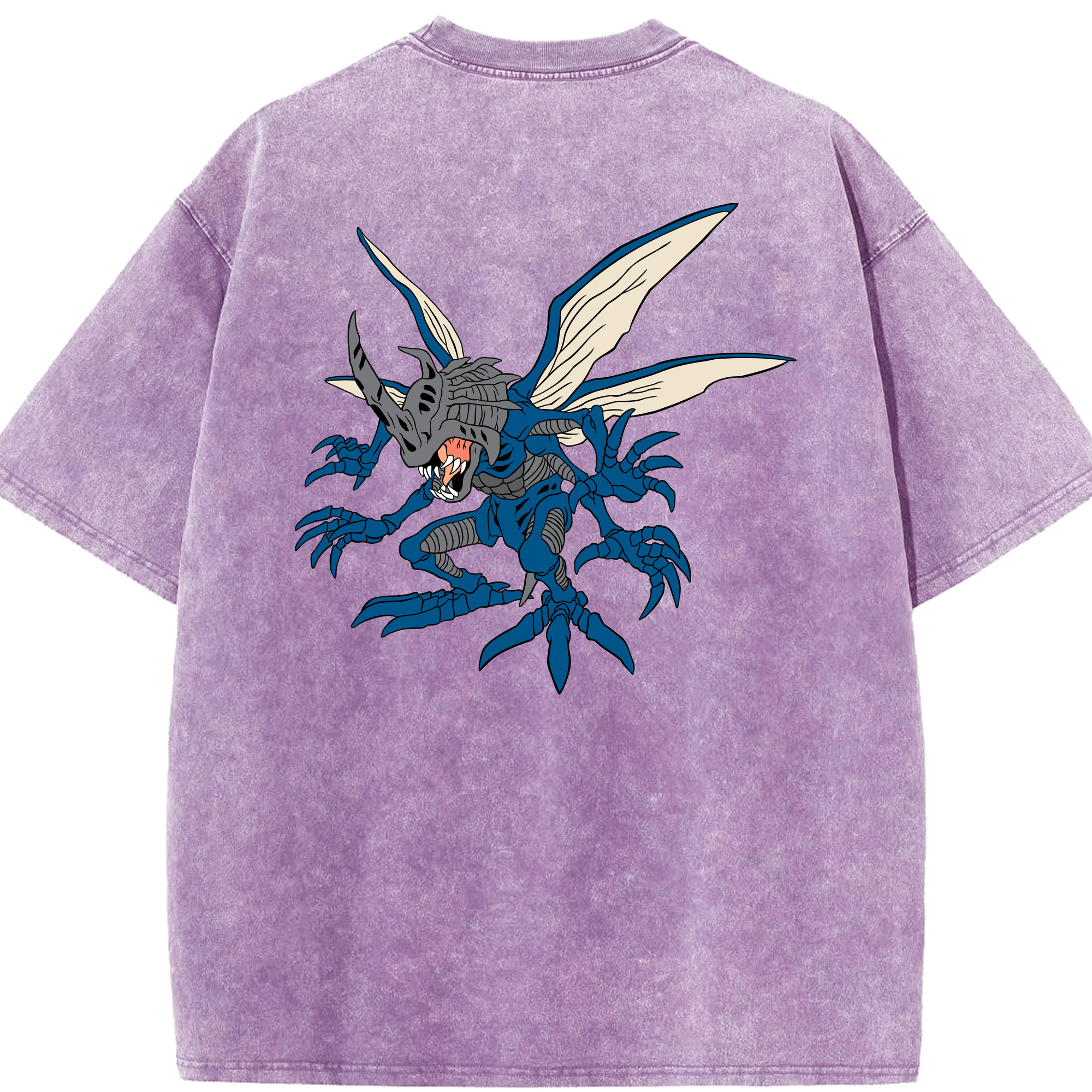 （画像用） Digimon デジタルモンスター/デジモン 綿100% ヴィンテージ風 半袖Tシャツ（背面プリント）