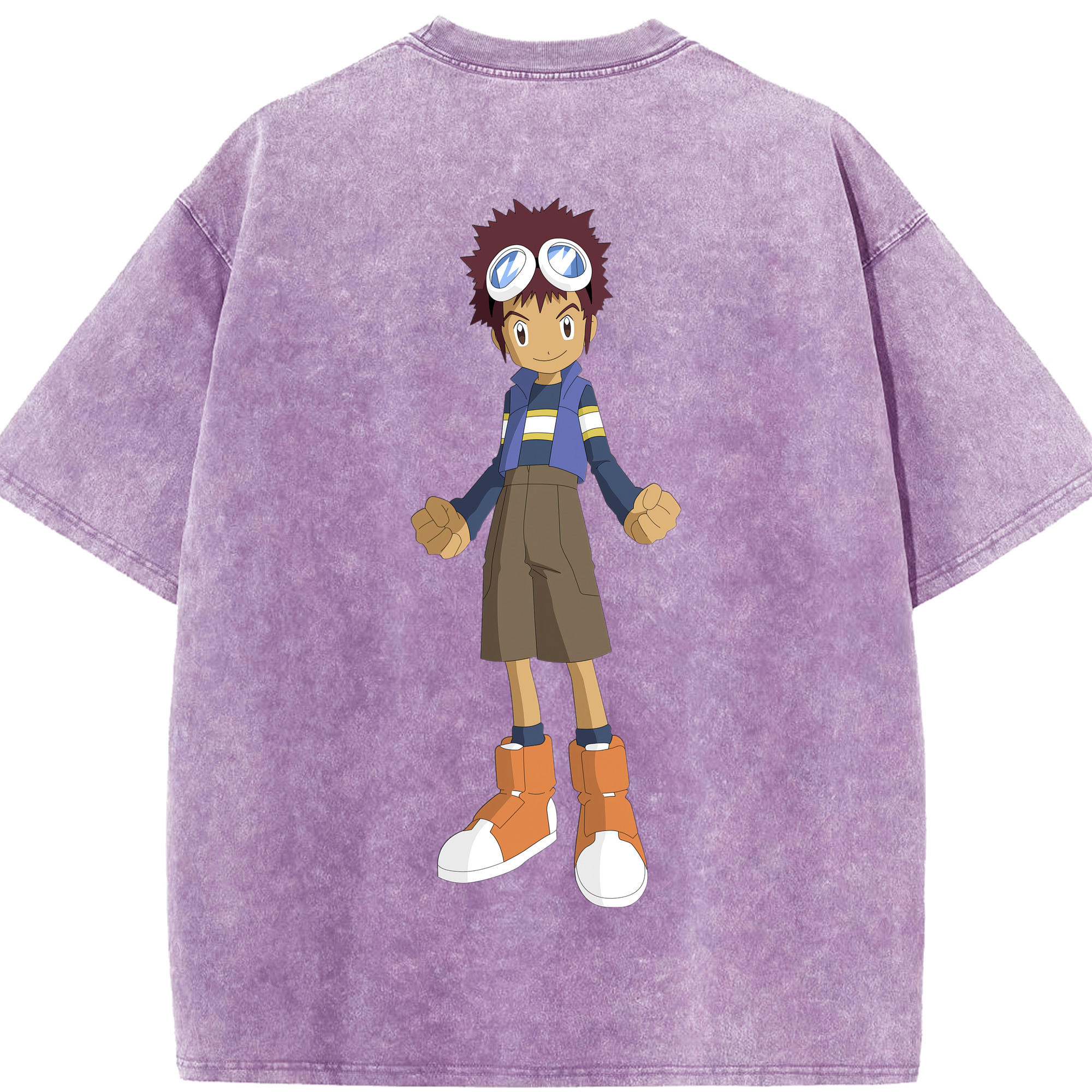 （画像用） Digimon デジタルモンスター/デジモン 綿100% ヴィンテージ風 半袖Tシャツ（背面プリント）