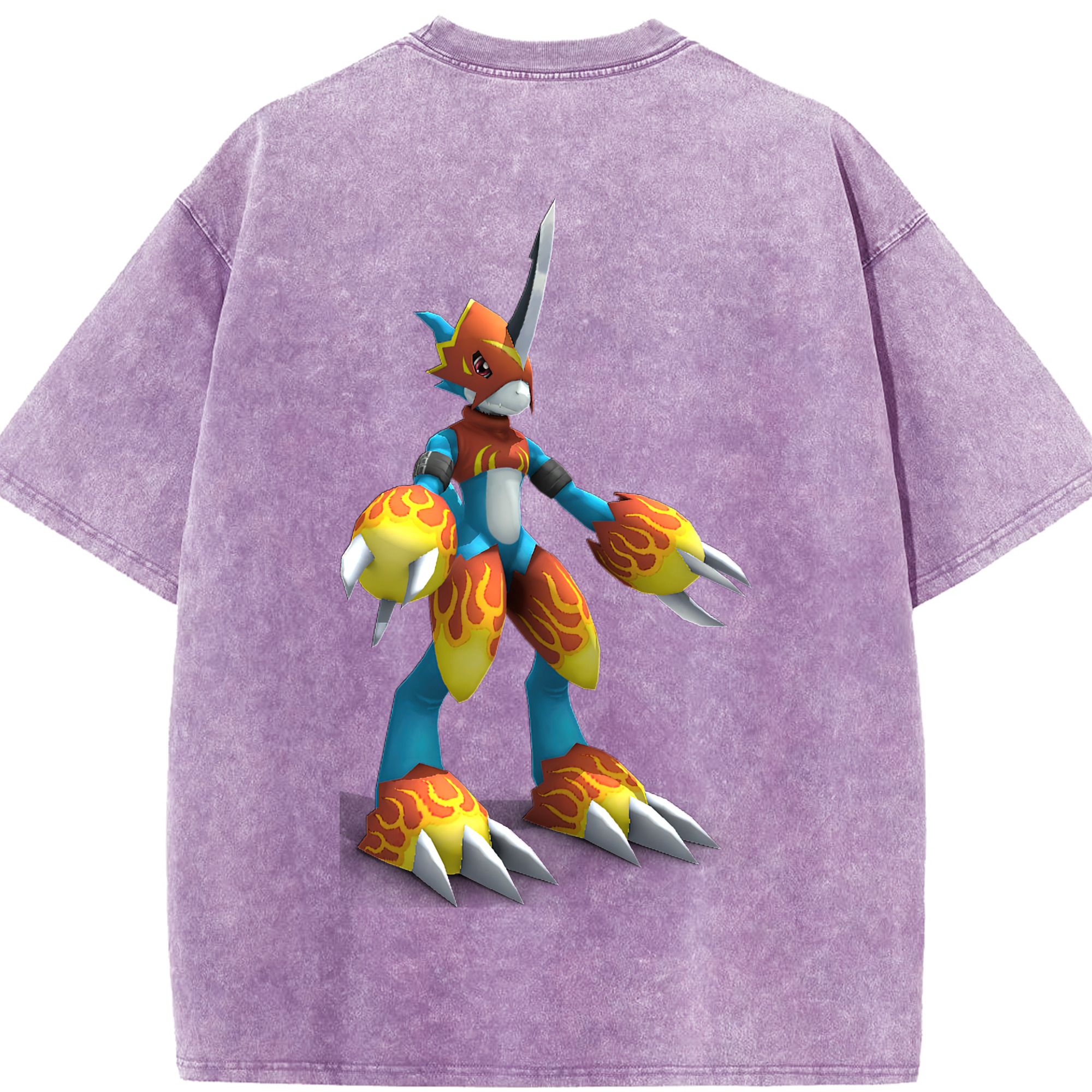 （画像用） Digimon デジタルモンスター/デジモン 綿100% ヴィンテージ風 半袖Tシャツ（背面プリント）