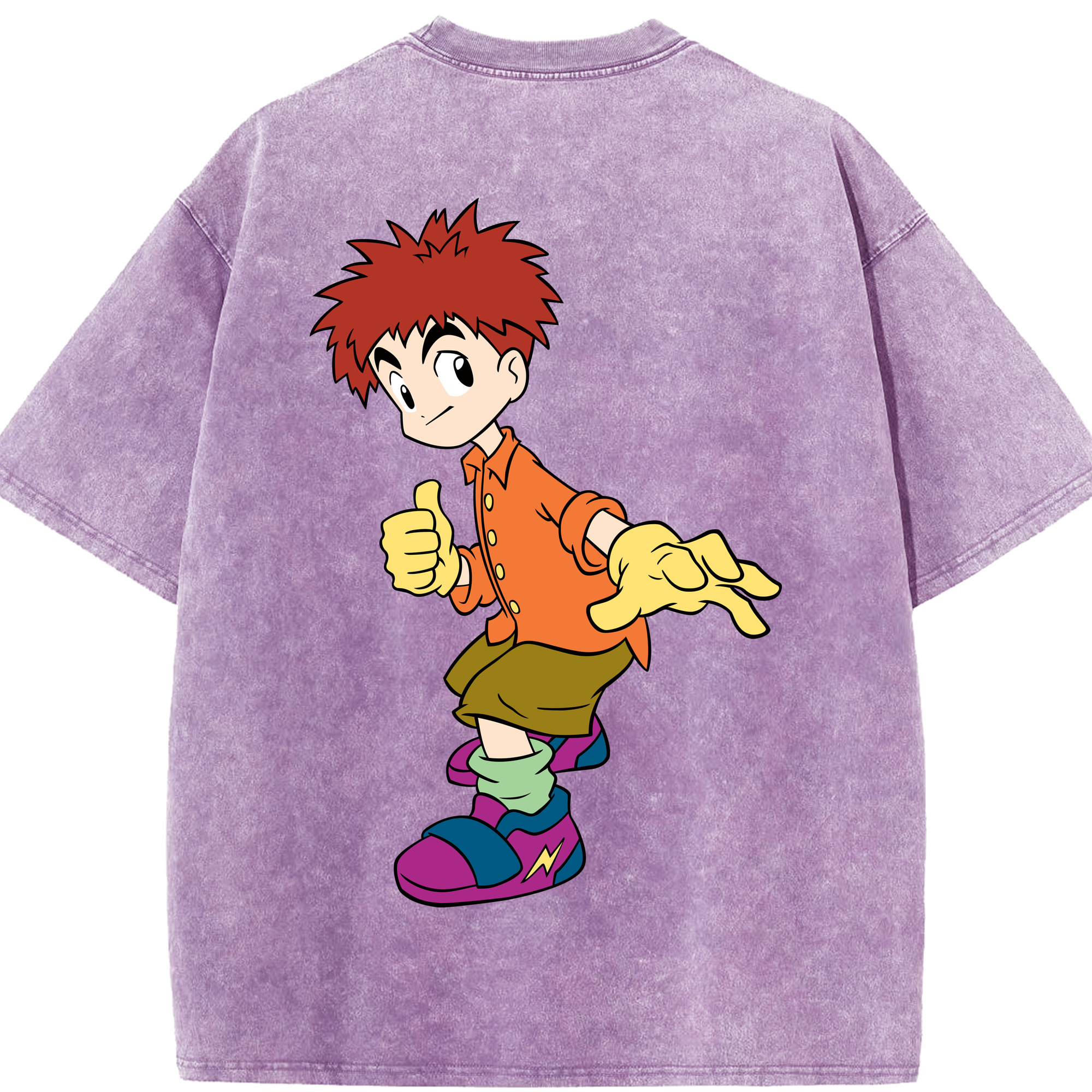 （画像用） Digimon デジタルモンスター/デジモン 綿100% ヴィンテージ風 半袖Tシャツ（背面プリント）