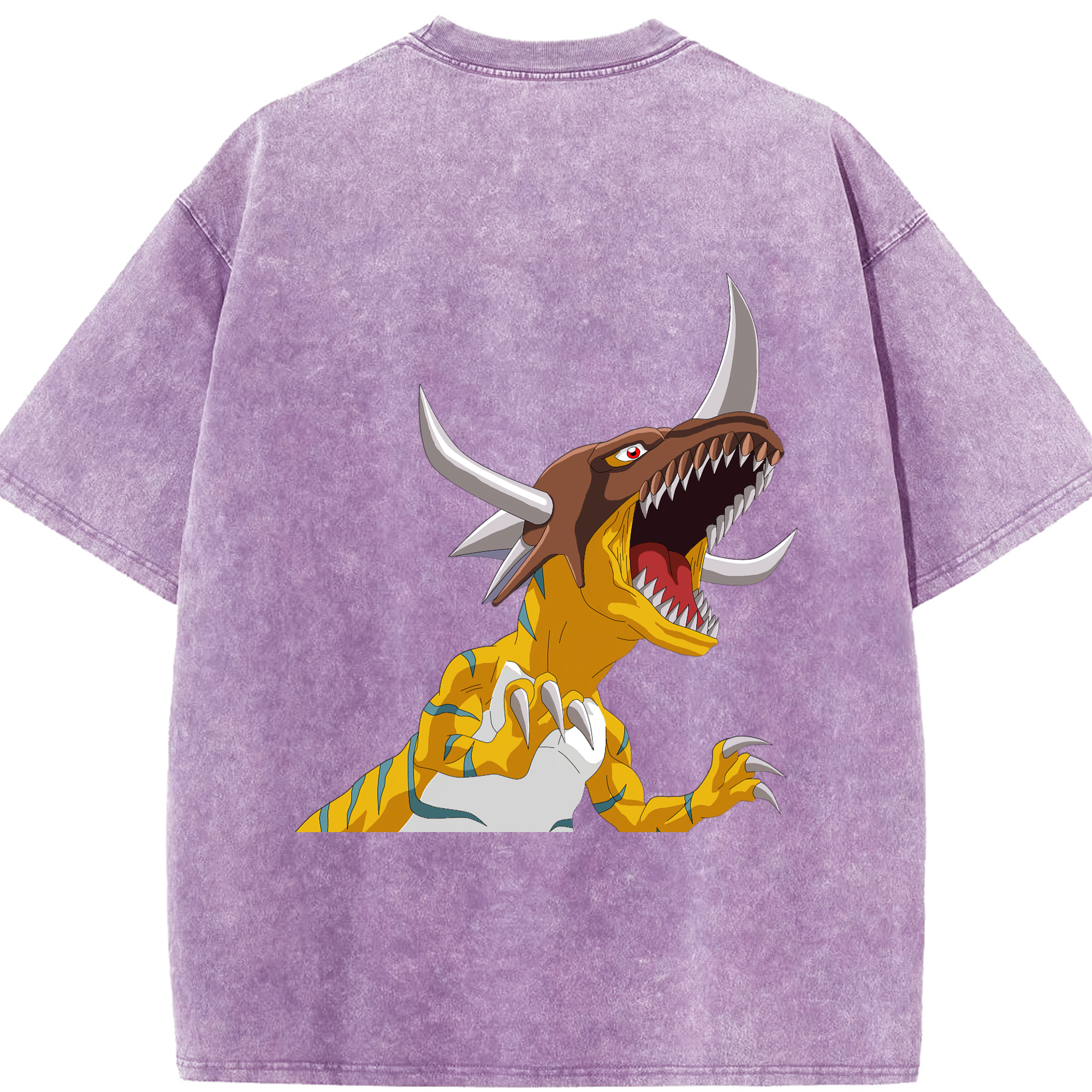 （画像用） Digimon デジタルモンスター/デジモン 綿100% ヴィンテージ風 半袖Tシャツ（背面プリント）