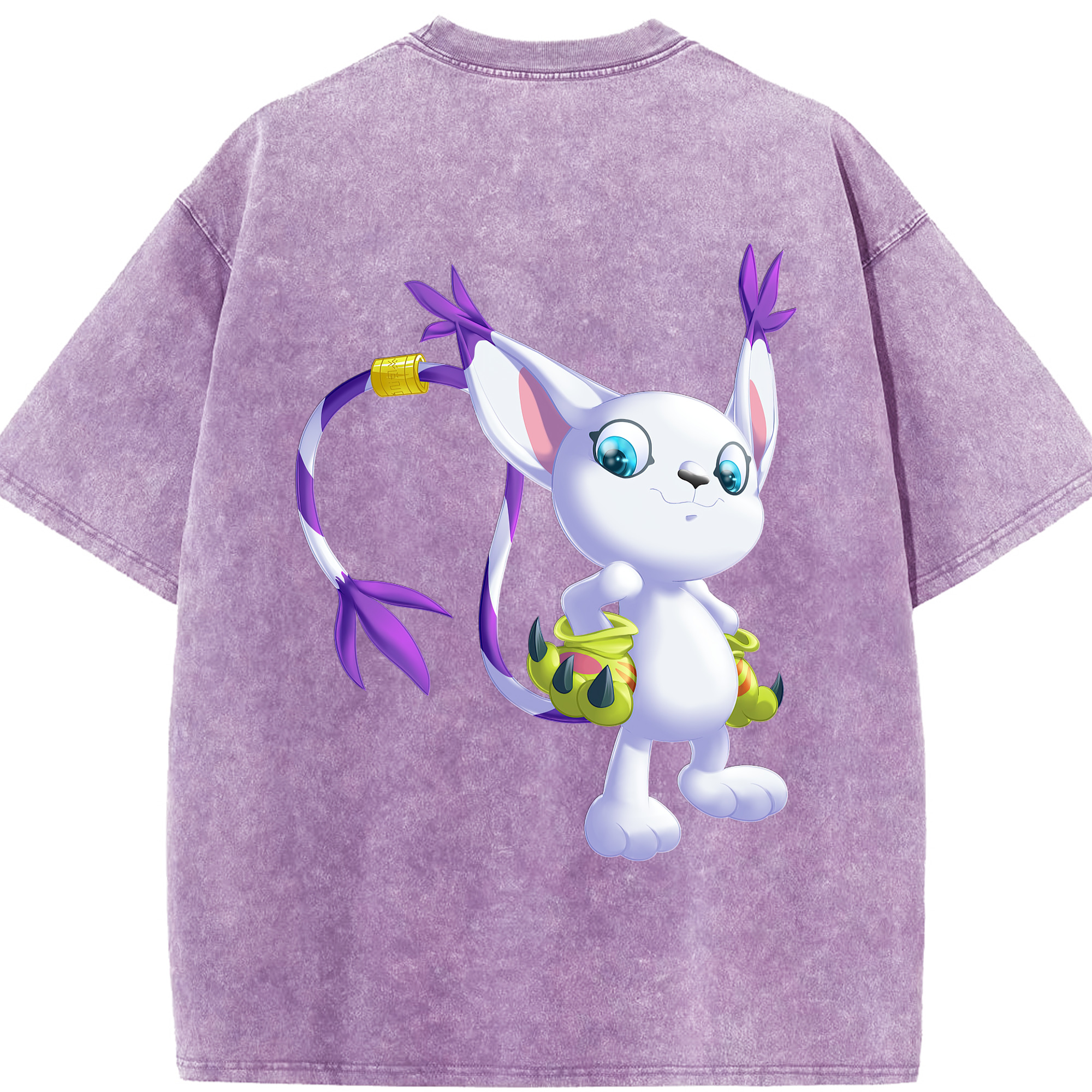 （画像用） Digimon デジタルモンスター/デジモン 綿100% ヴィンテージ風 半袖Tシャツ（背面プリント）