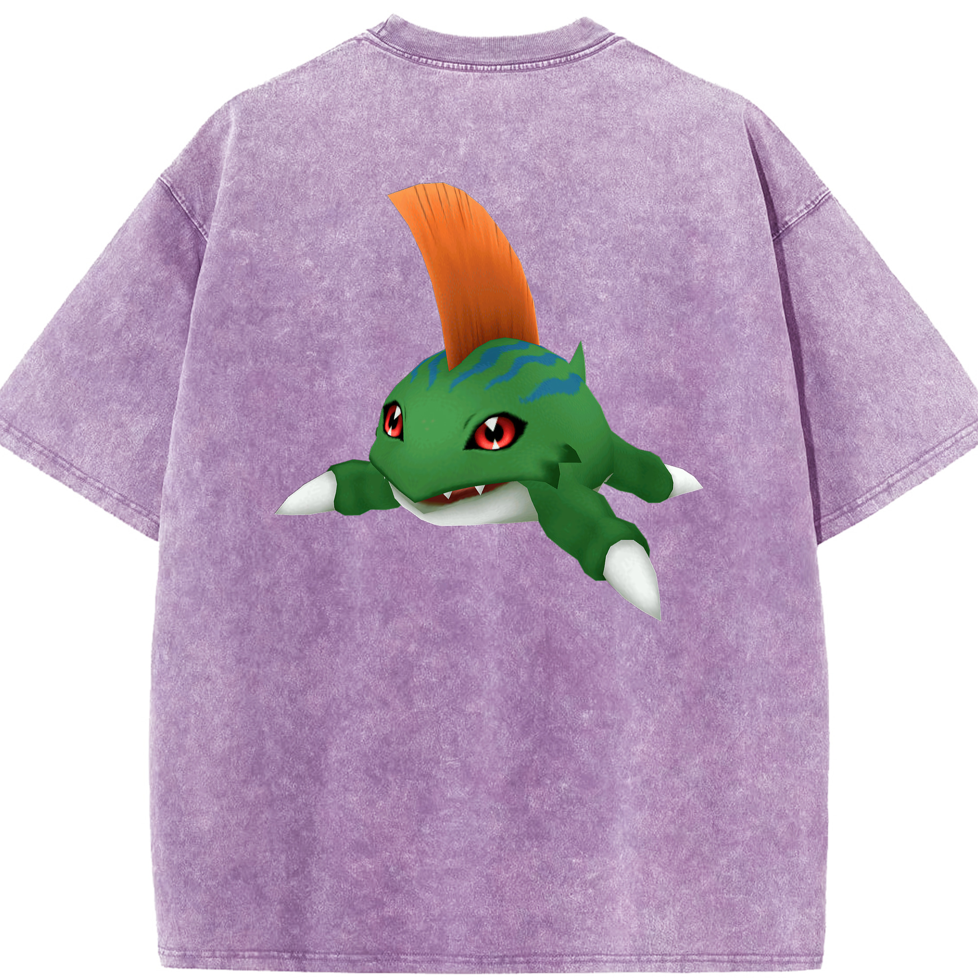 （画像用） Digimon デジタルモンスター/デジモン 綿100% ヴィンテージ風 半袖Tシャツ（背面プリント）