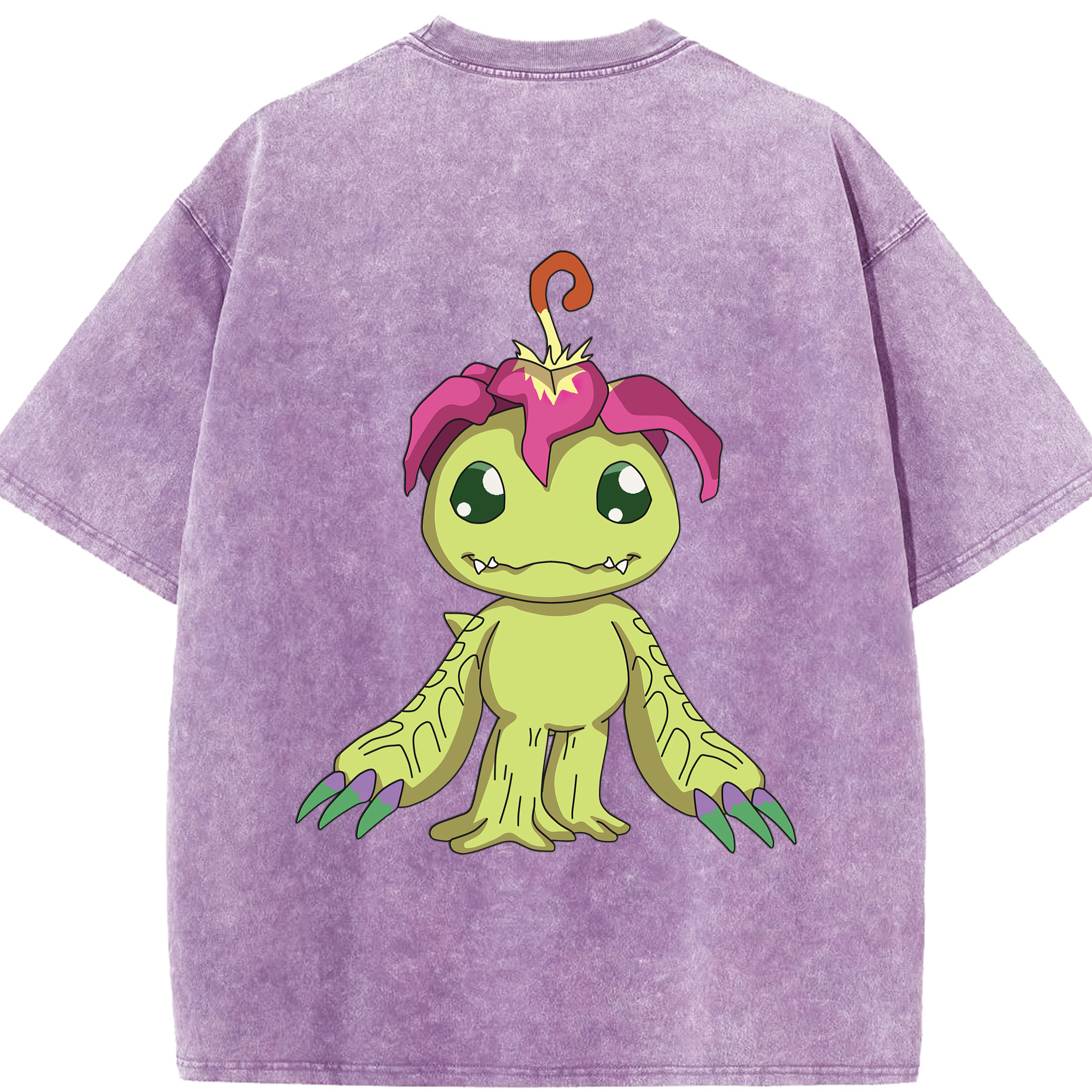 （画像用） Digimon デジタルモンスター/デジモン 綿100% ヴィンテージ風 半袖Tシャツ（背面プリント）
