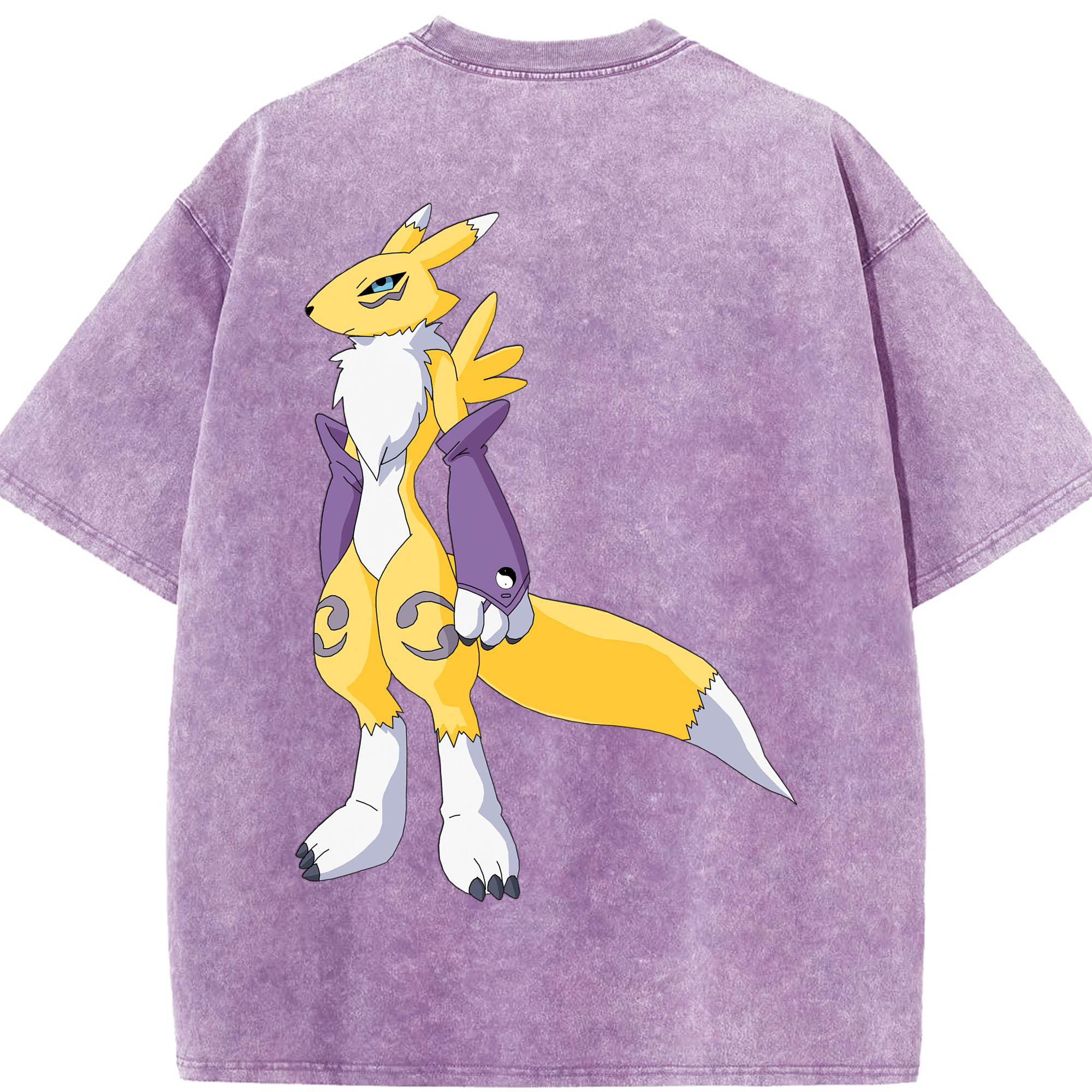 （画像用） Digimon デジタルモンスター/デジモン 綿100% ヴィンテージ風 半袖Tシャツ（背面プリント）