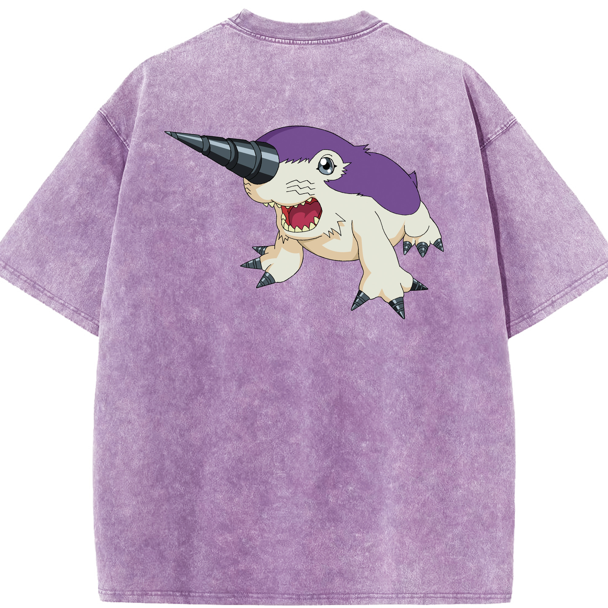 （画像用） Digimon デジタルモンスター/デジモン 綿100% ヴィンテージ風 半袖Tシャツ（背面プリント）