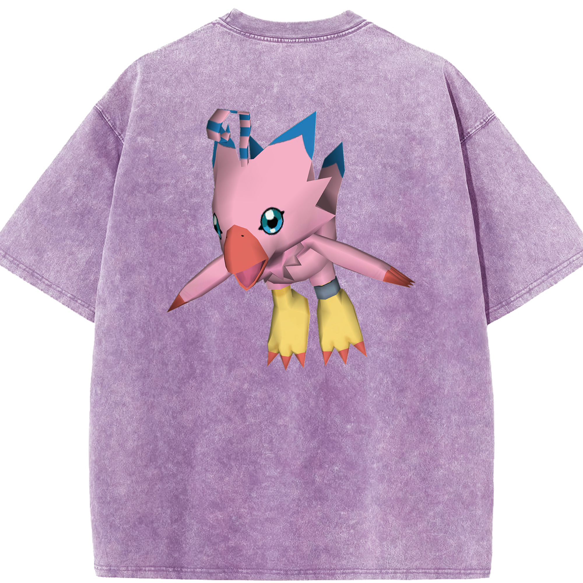 （画像用） Digimon デジタルモンスター/デジモン 綿100% ヴィンテージ風 半袖Tシャツ（背面プリント）