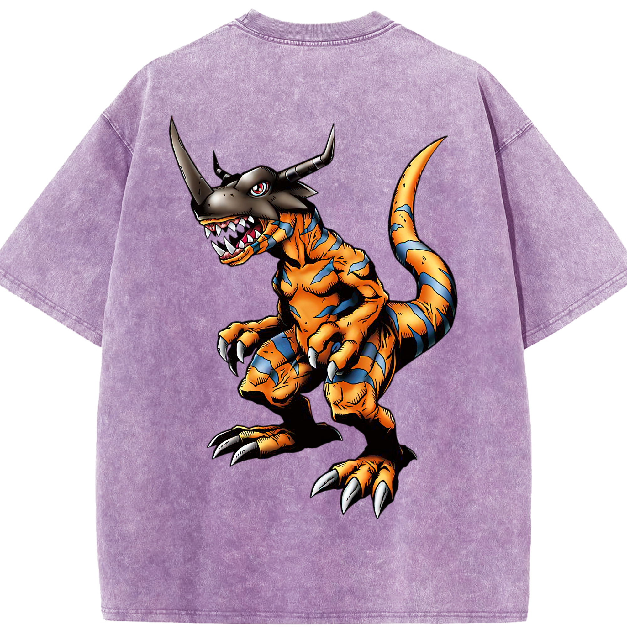 （画像用） Digimon デジタルモンスター/デジモン 綿100% ヴィンテージ風 半袖Tシャツ（背面プリント）