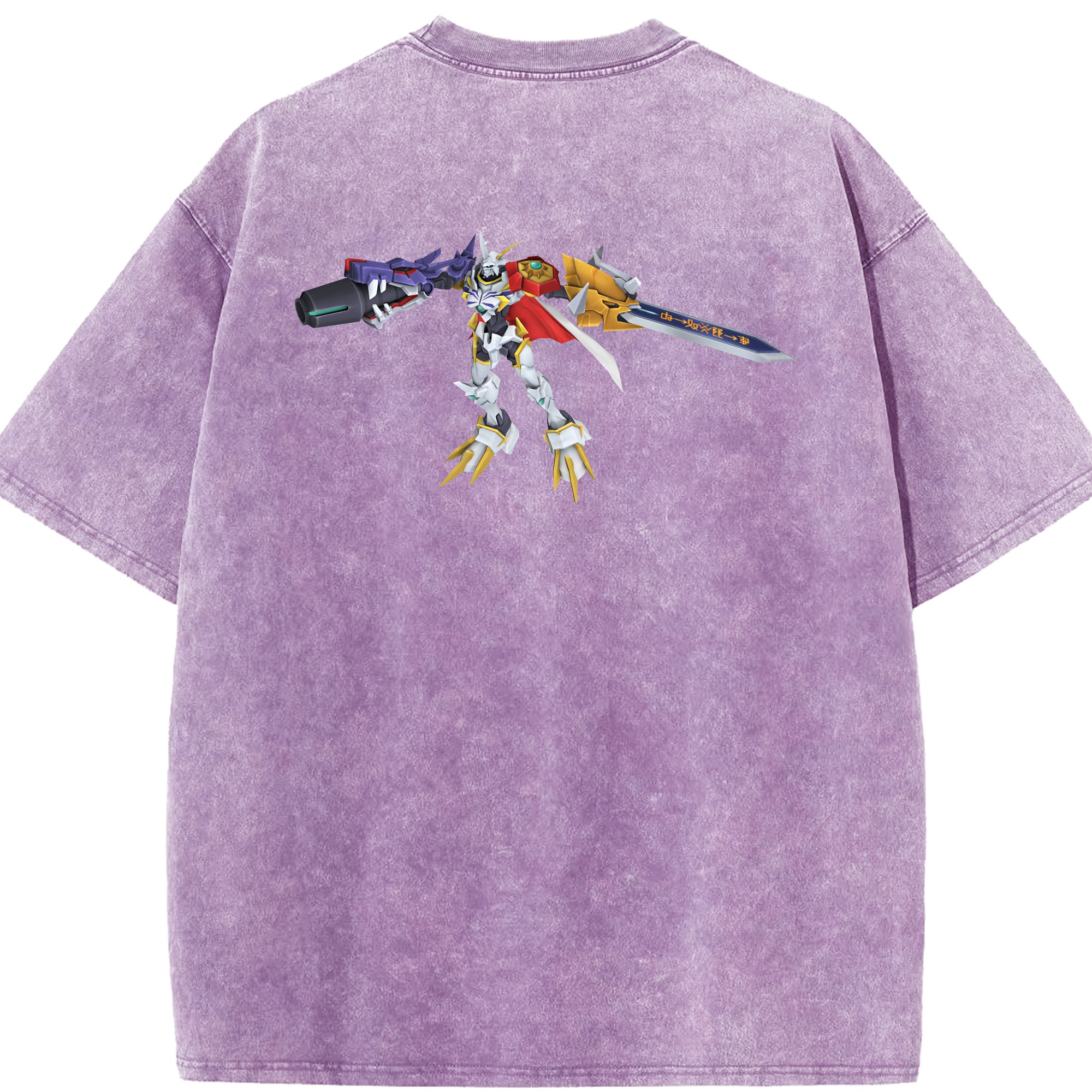 （画像用） Digimon デジタルモンスター/デジモン 綿100% ヴィンテージ風 半袖Tシャツ（背面プリント）