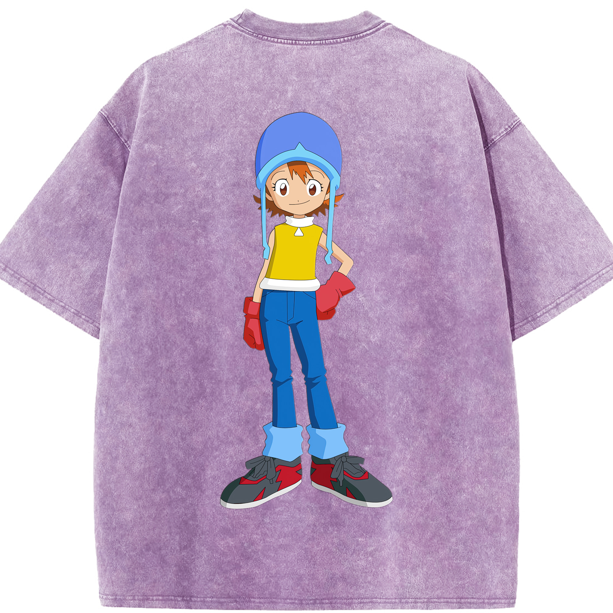 （画像用） Digimon デジタルモンスター/デジモン 綿100% ヴィンテージ風 半袖Tシャツ（背面プリント）
