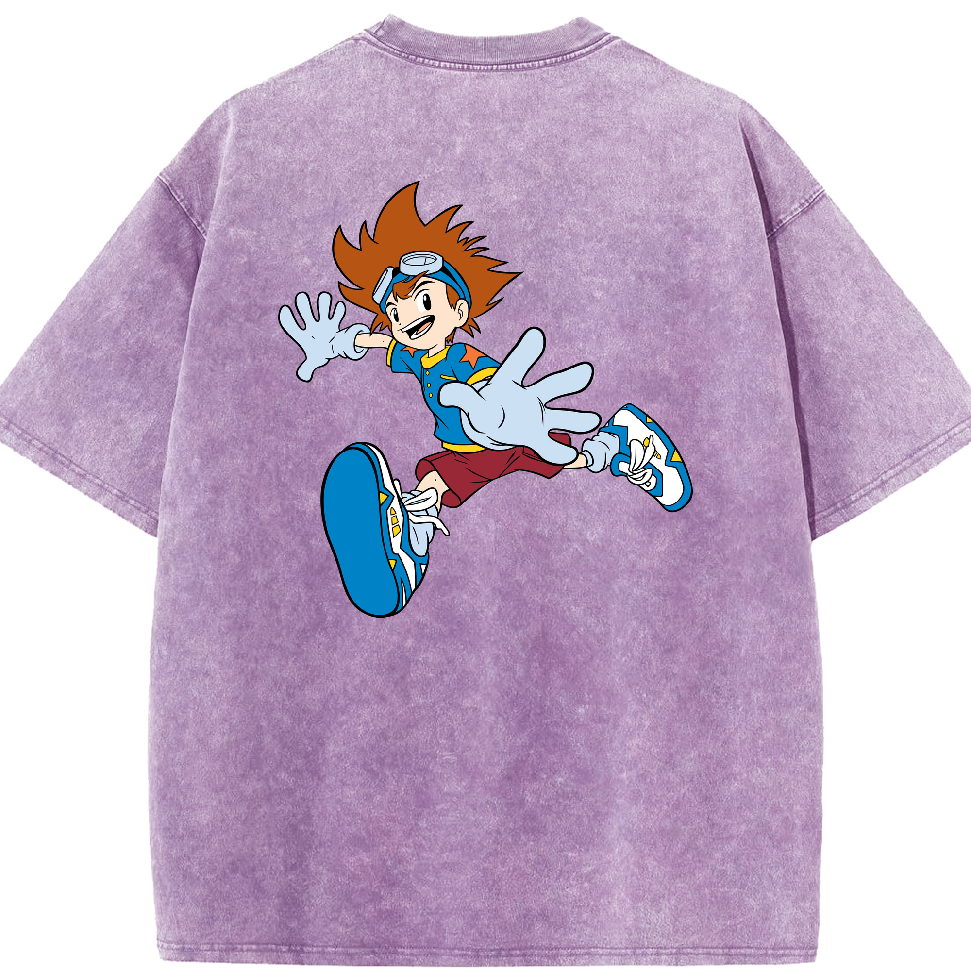 （画像用） Digimon デジタルモンスター/デジモン 綿100% ヴィンテージ風 半袖Tシャツ（背面プリント）