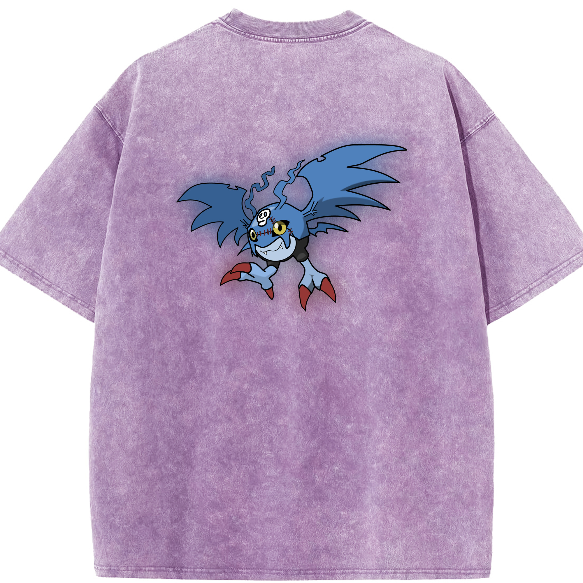 （画像用） Digimon デジタルモンスター/デジモン 綿100% ヴィンテージ風 半袖Tシャツ（背面プリント）