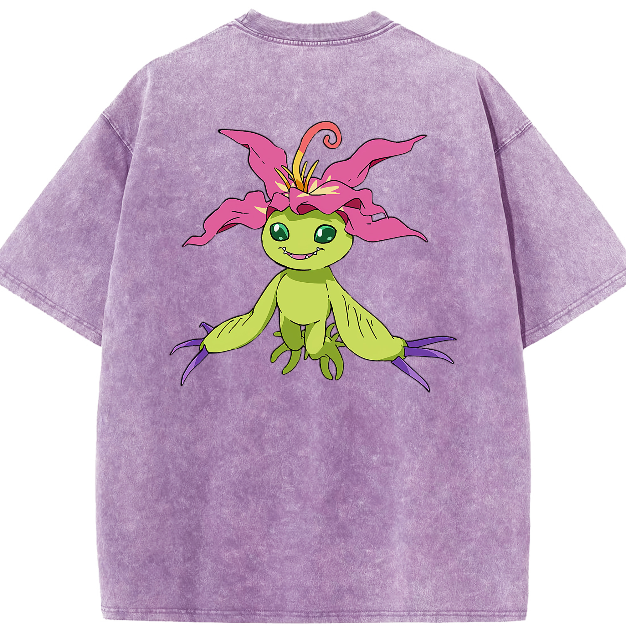 （画像用） Digimon デジタルモンスター/デジモン 綿100% ヴィンテージ風 半袖Tシャツ（背面プリント）