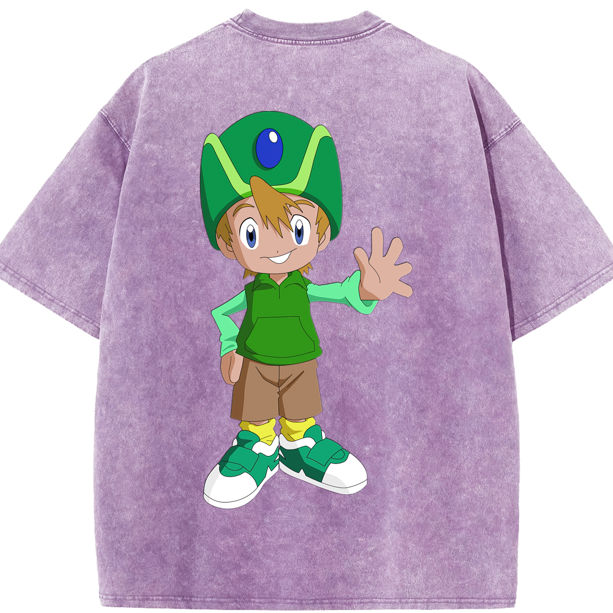 （画像用） Digimon デジタルモンスター/デジモン 綿100% ヴィンテージ風 半袖Tシャツ（背面プリント）