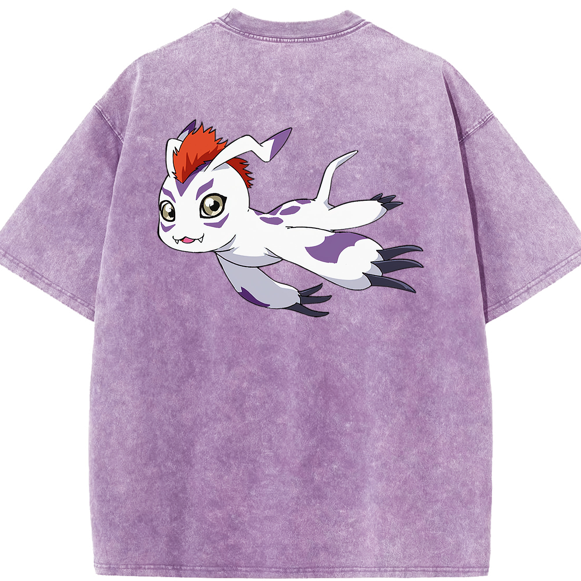 （画像用） Digimon デジタルモンスター/デジモン 綿100% ヴィンテージ風 半袖Tシャツ（背面プリント）