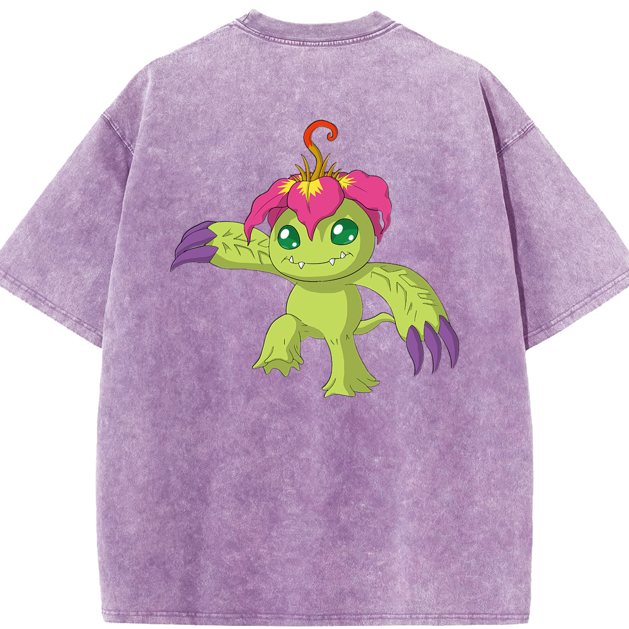 （画像用） Digimon デジタルモンスター/デジモン 綿100% ヴィンテージ風 半袖Tシャツ（背面プリント）