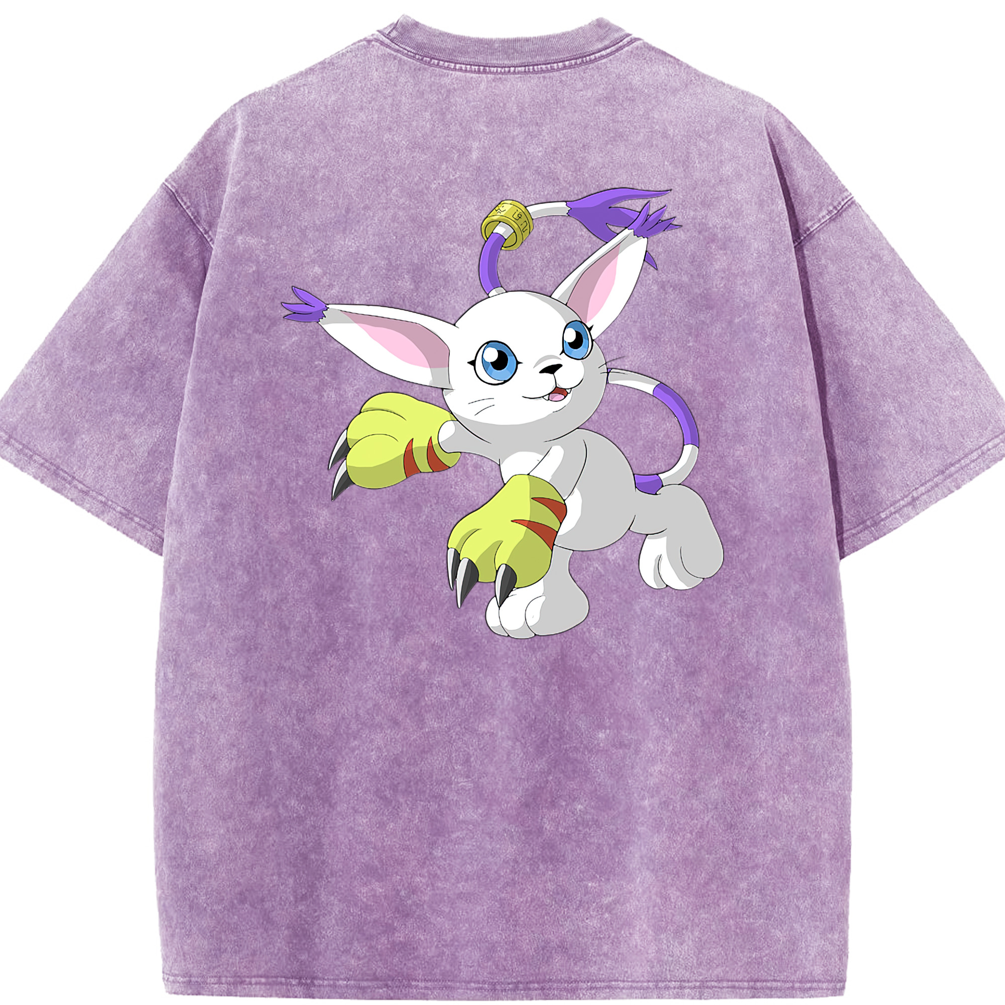 （画像用） Digimon デジタルモンスター/デジモン 綿100% ヴィンテージ風 半袖Tシャツ（背面プリント）
