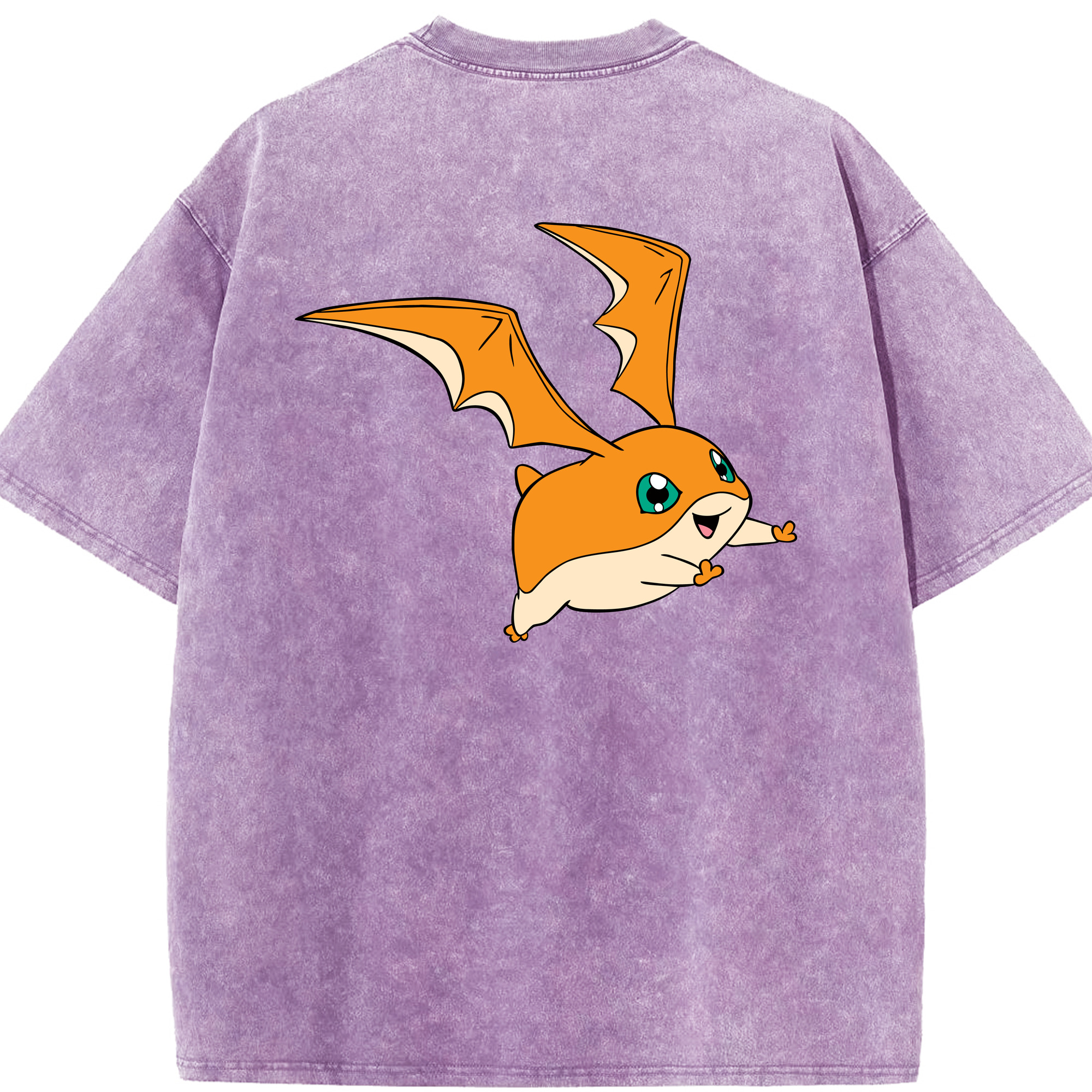 （画像用） Digimon デジタルモンスター/デジモン 綿100% ヴィンテージ風 半袖Tシャツ（背面プリント）