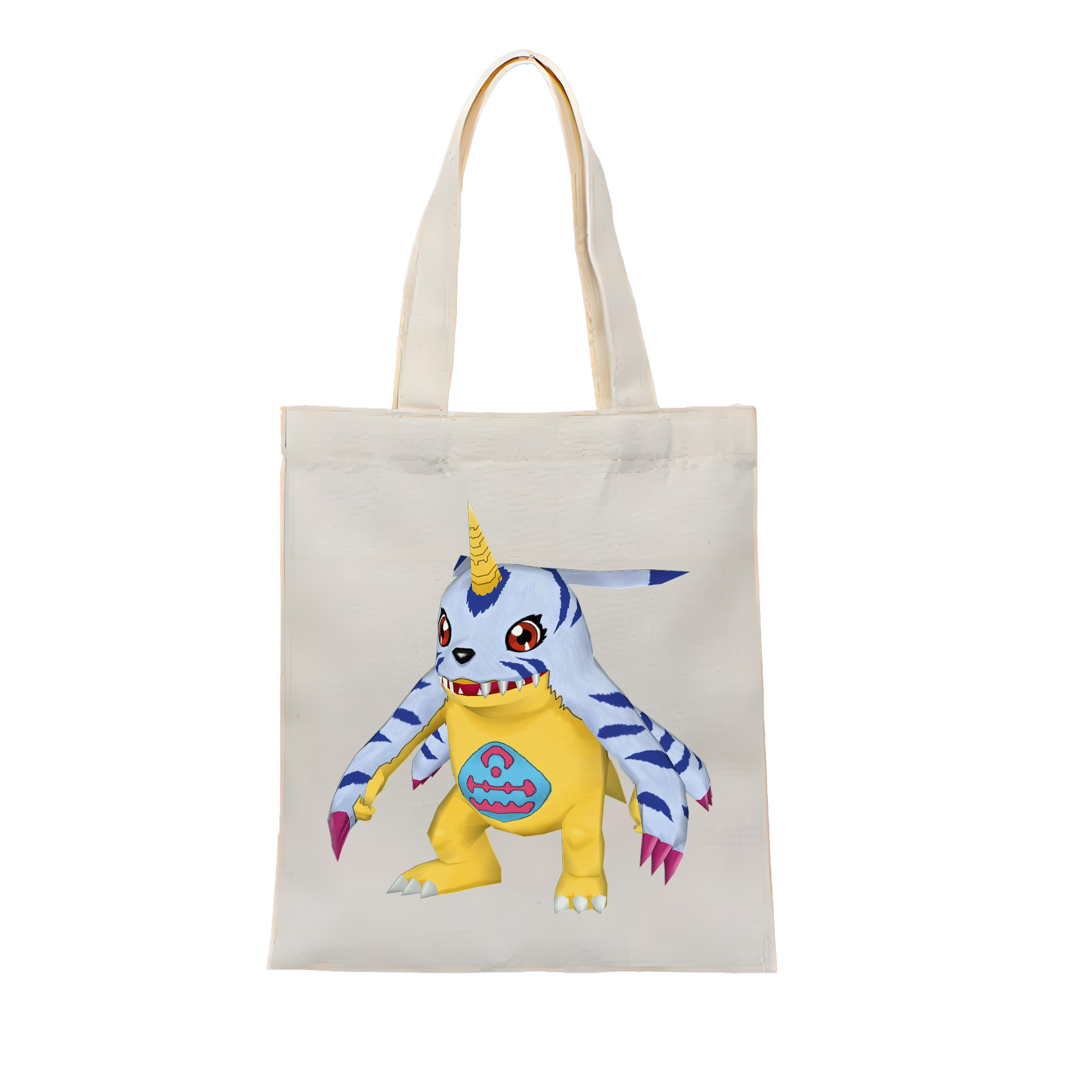（画像用） Digimon デジタルモンスター/デジモン 縦型キャンバス生地手提げバッグ　トートバッグ