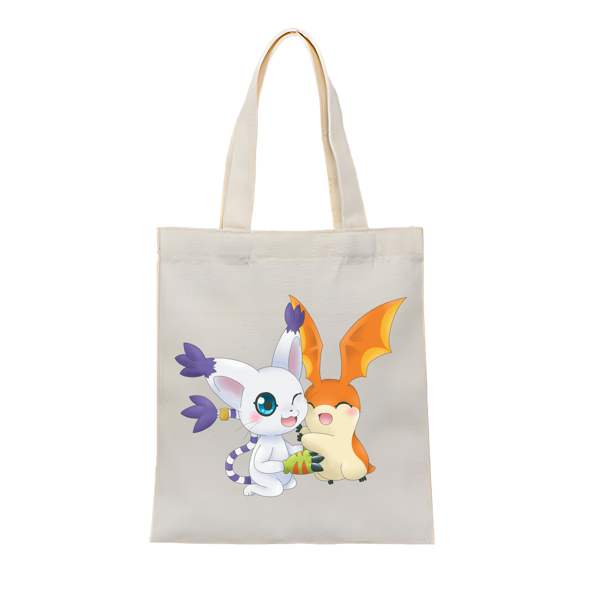 （画像用） Digimon デジタルモンスター/デジモン 縦型キャンバス生地手提げバッグ　トートバッグ