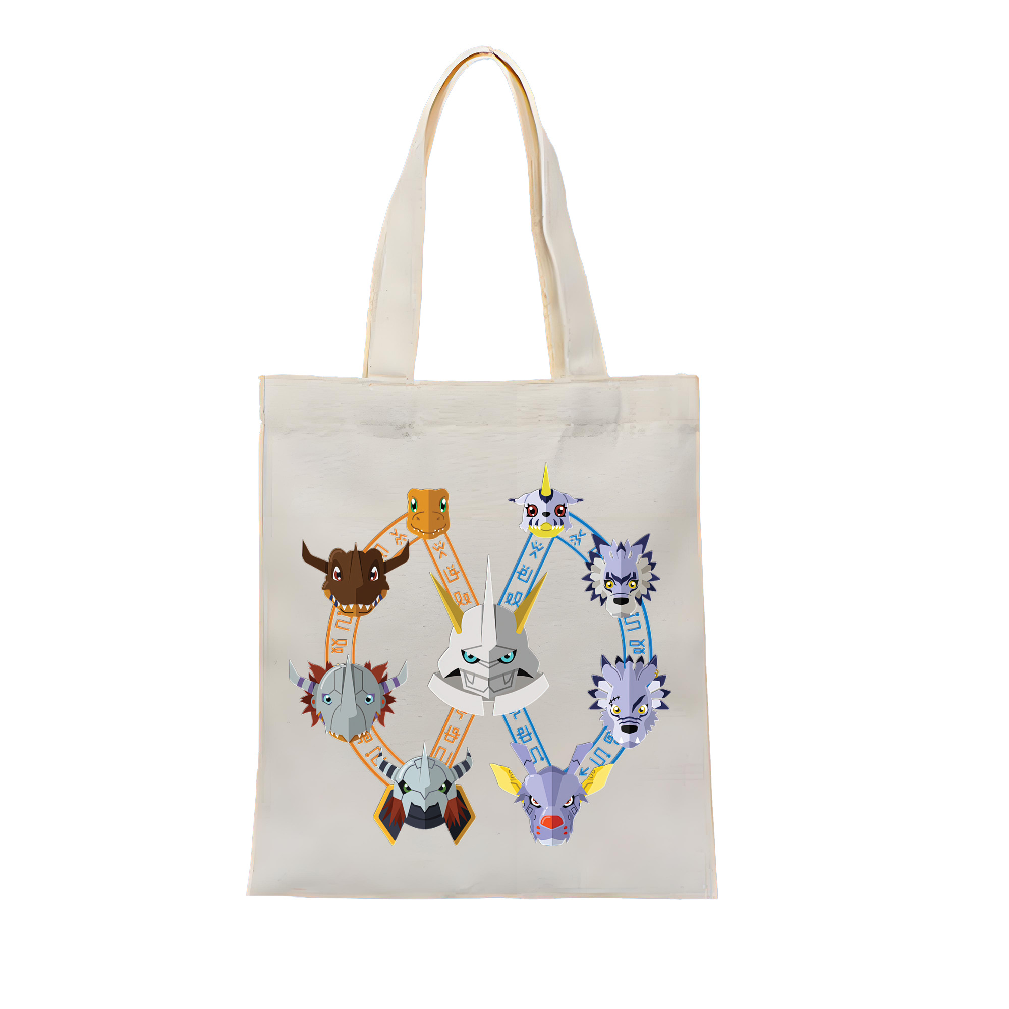 （画像用） Digimon デジタルモンスター/デジモン 縦型キャンバス生地手提げバッグ　トートバッグ