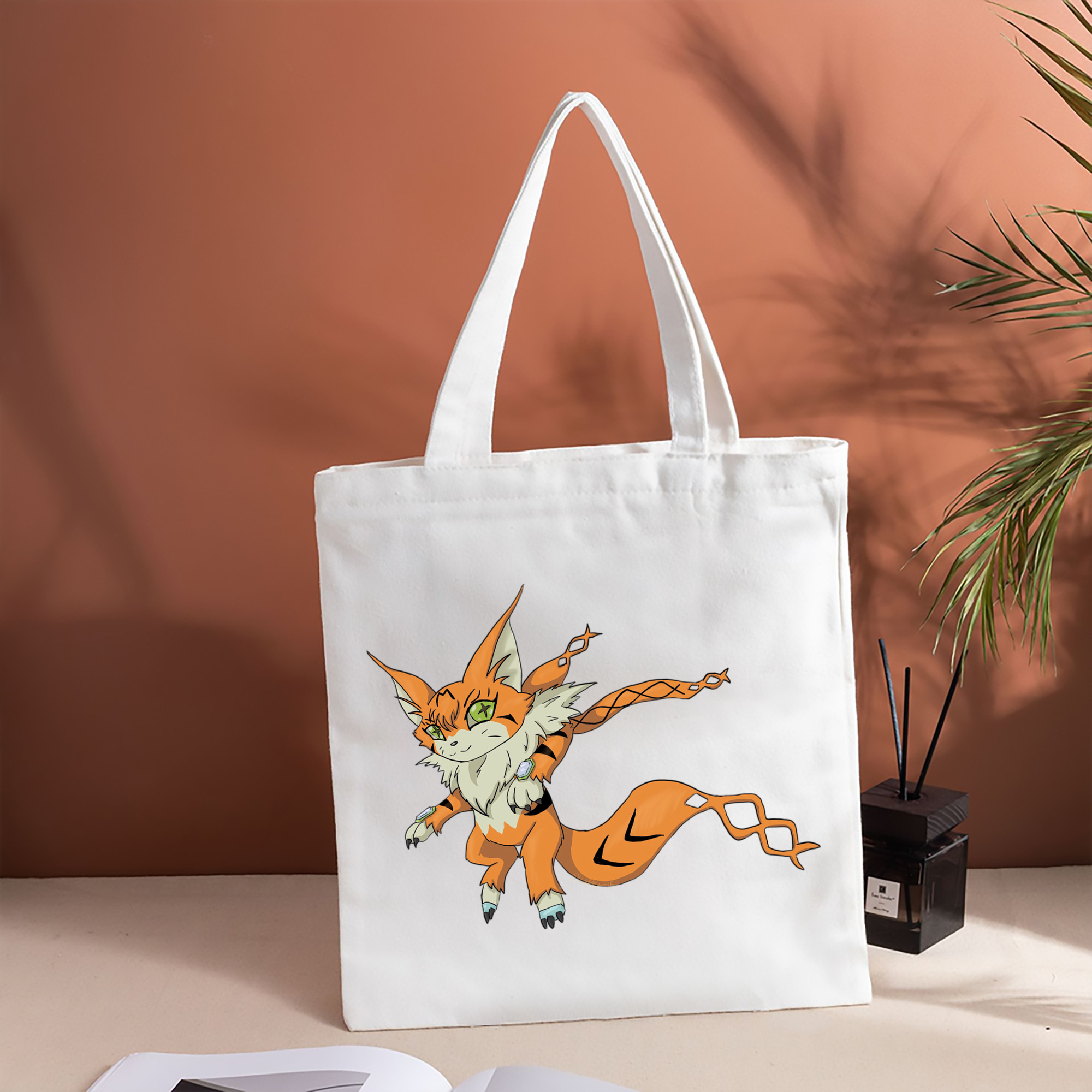 Digimon デジタルモンスター/デジモン 縦型キャンバス生地手提げバッグ　トートバッグ