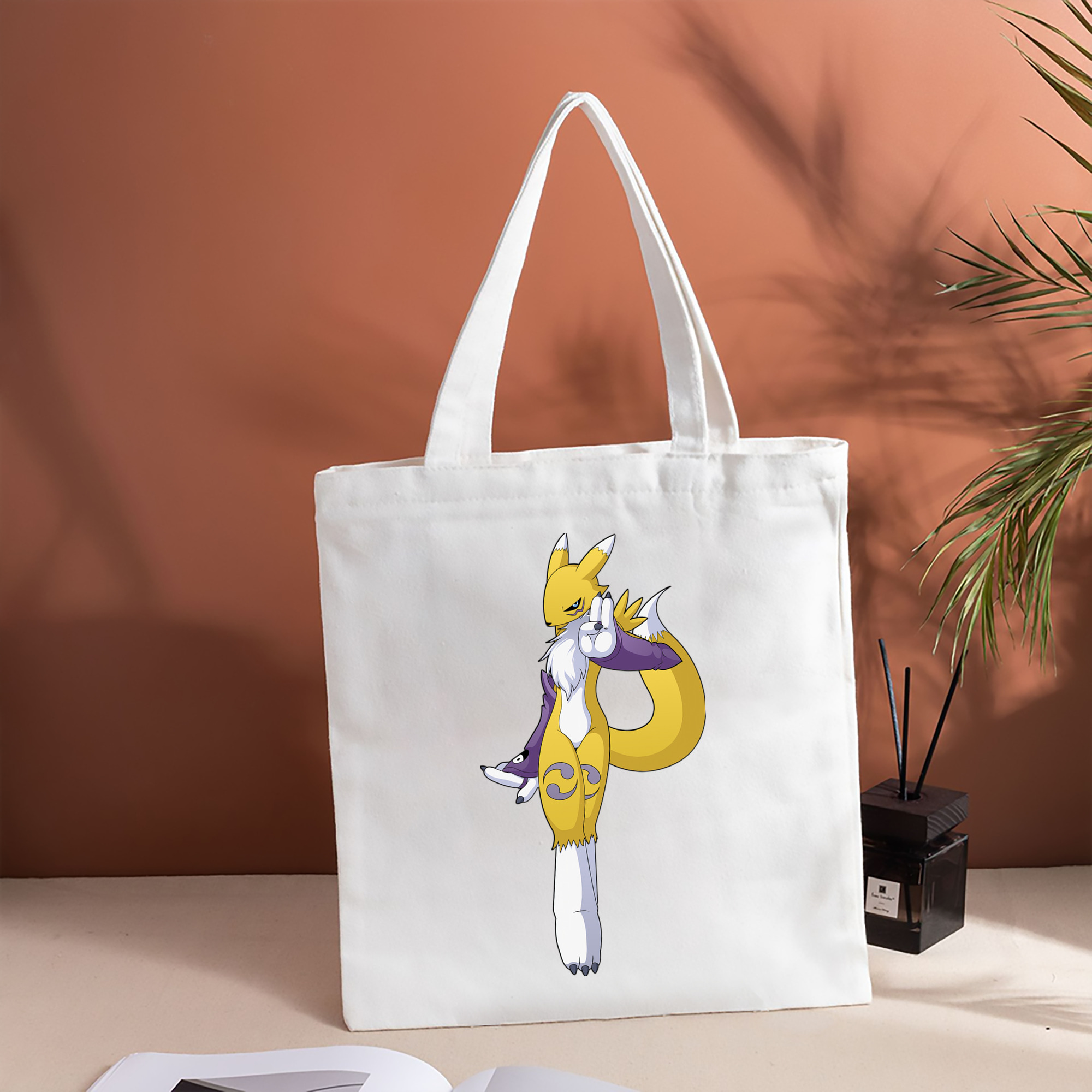 Digimon デジタルモンスター/デジモン 縦型キャンバス生地手提げバッグ　トートバッグ