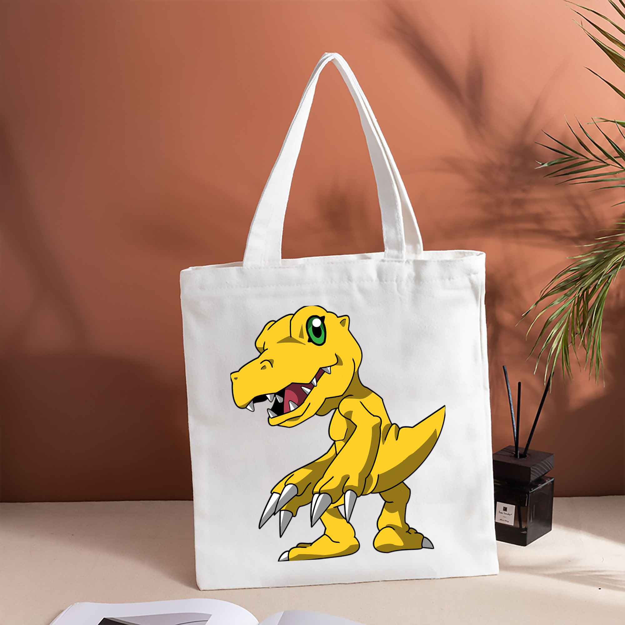 Digimon デジタルモンスター/デジモン 縦型キャンバス生地手提げバッグ　トートバッグ
