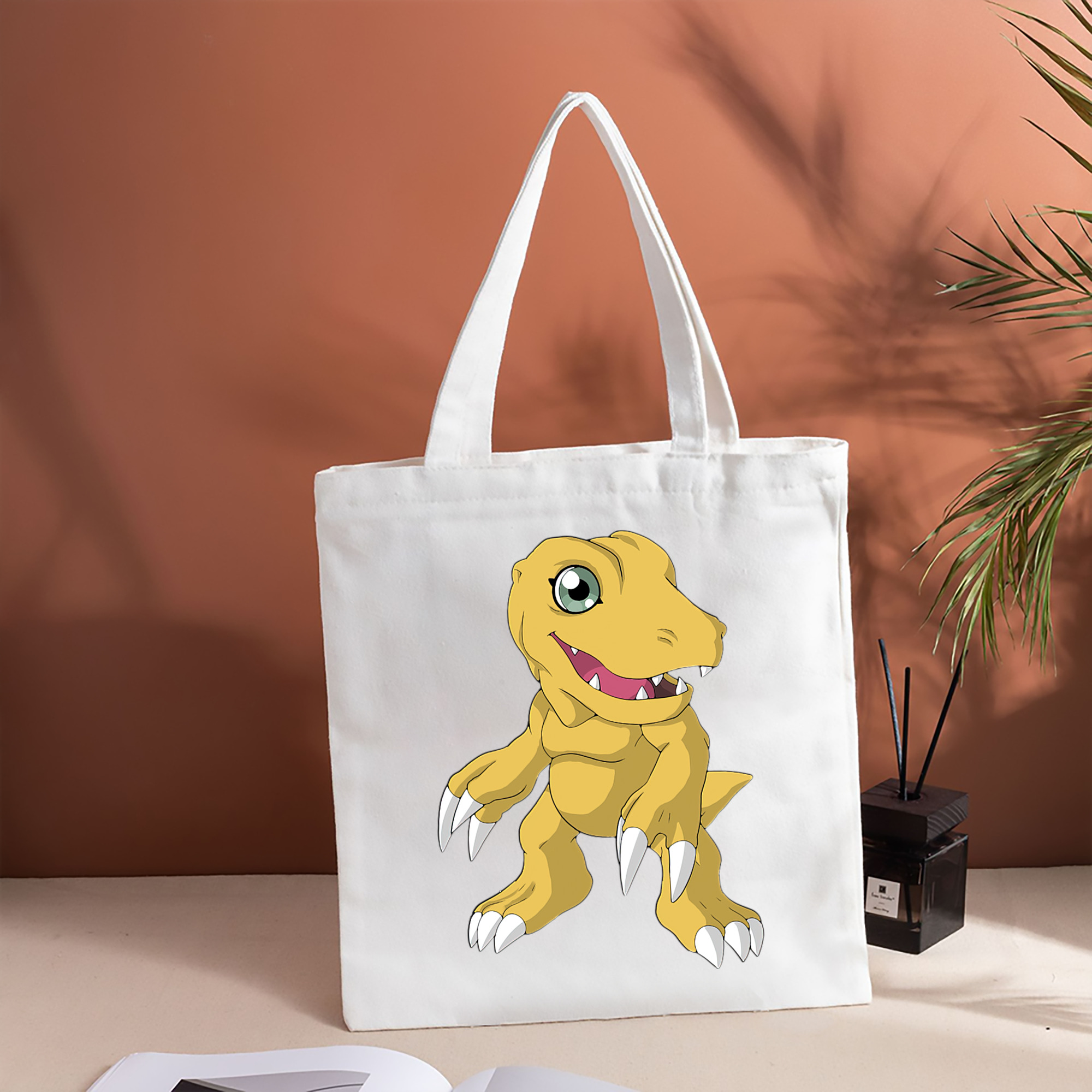 Digimon デジタルモンスター/デジモン 縦型キャンバス生地手提げバッグ　トートバッグ