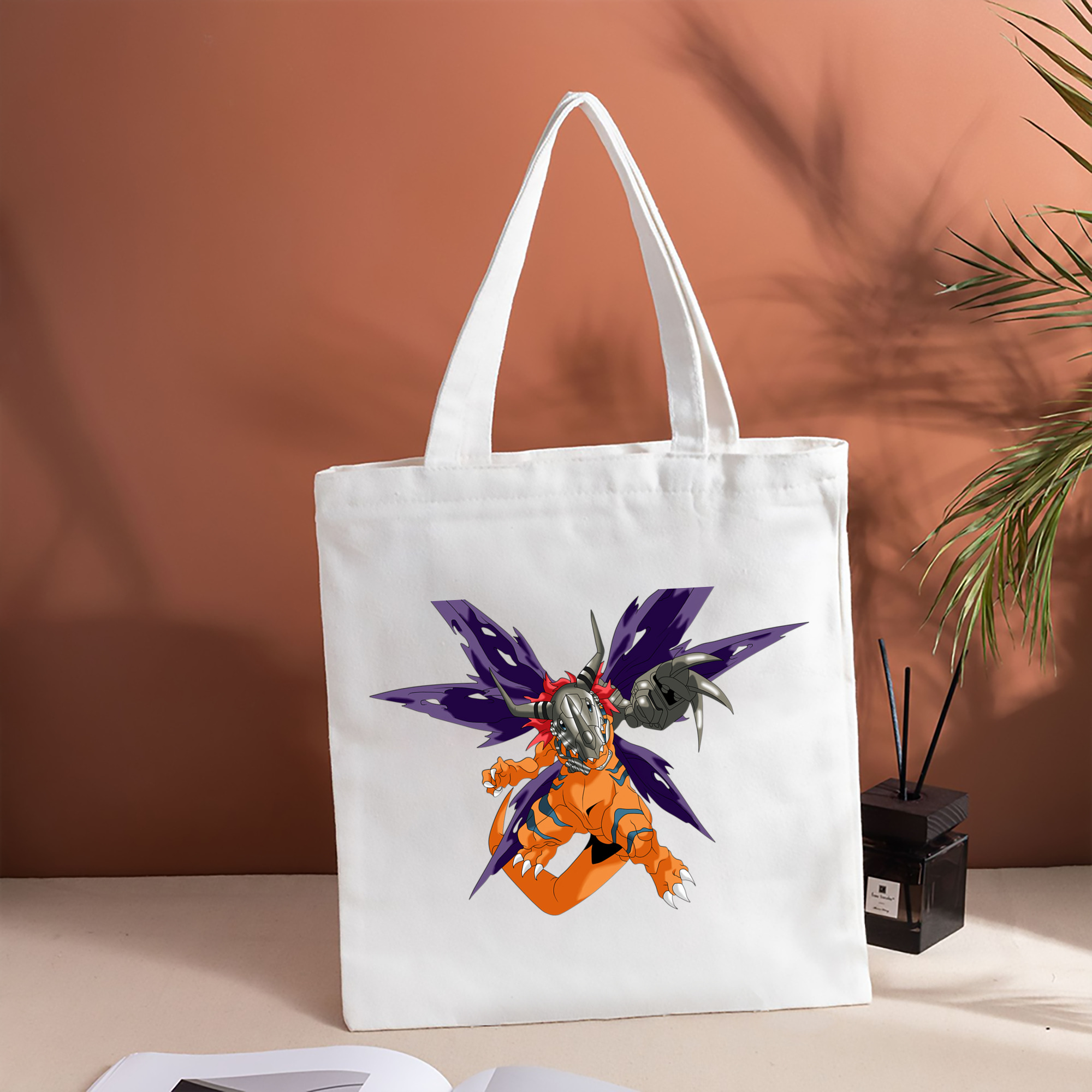 Digimon デジタルモンスター/デジモン 縦型キャンバス生地手提げバッグ　トートバッグ