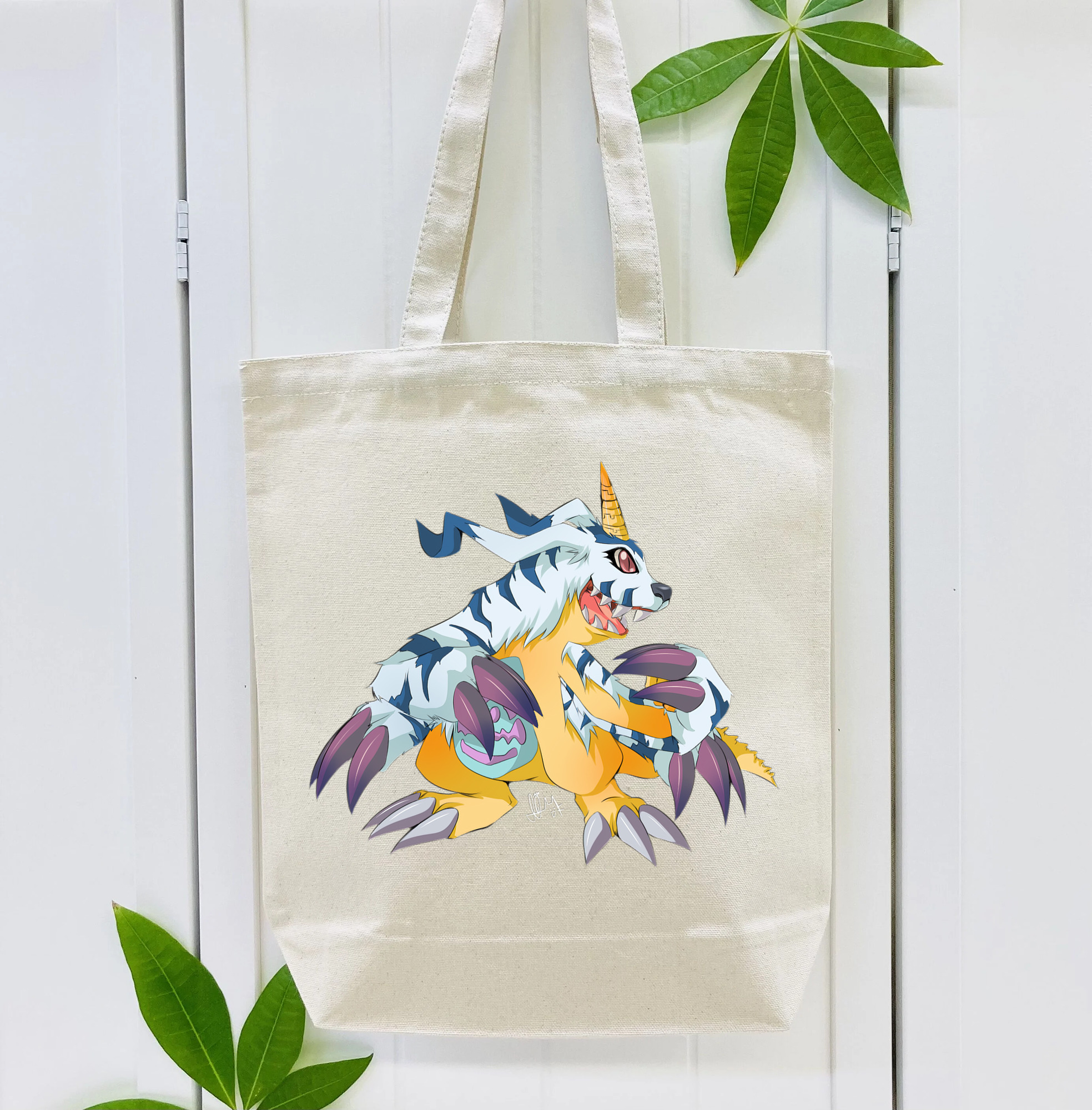 Digimon デジタルモンスター/デジモン 縦型キャンバス生地手提げバッグ　トートバッグ