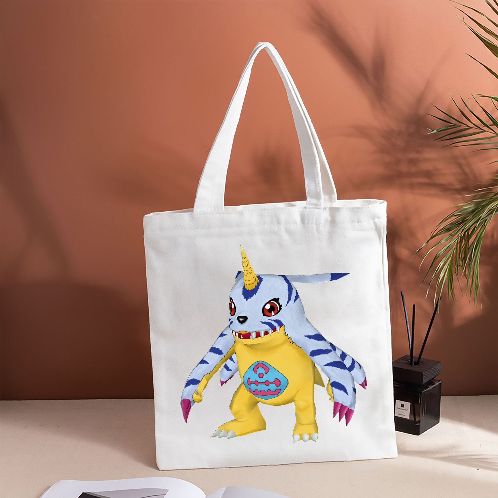 Digimon デジタルモンスター/デジモン 縦型キャンバス生地手提げバッグ　トートバッグ