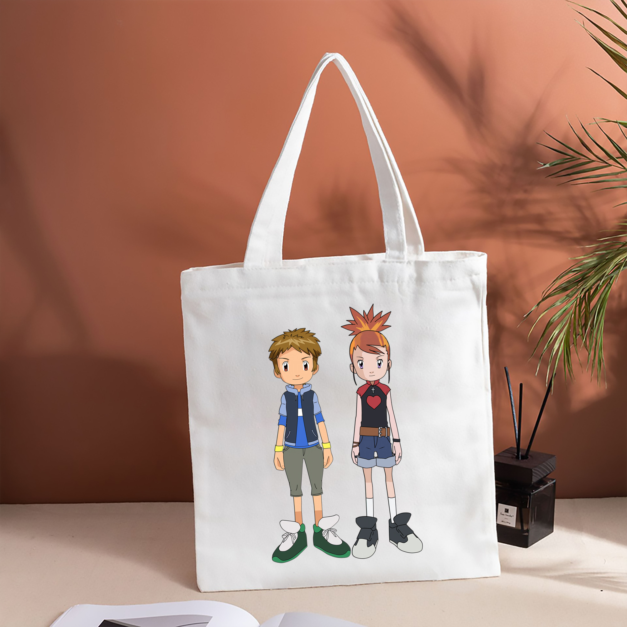 Digimon デジタルモンスター/デジモン 縦型キャンバス生地手提げバッグ　トートバッグ
