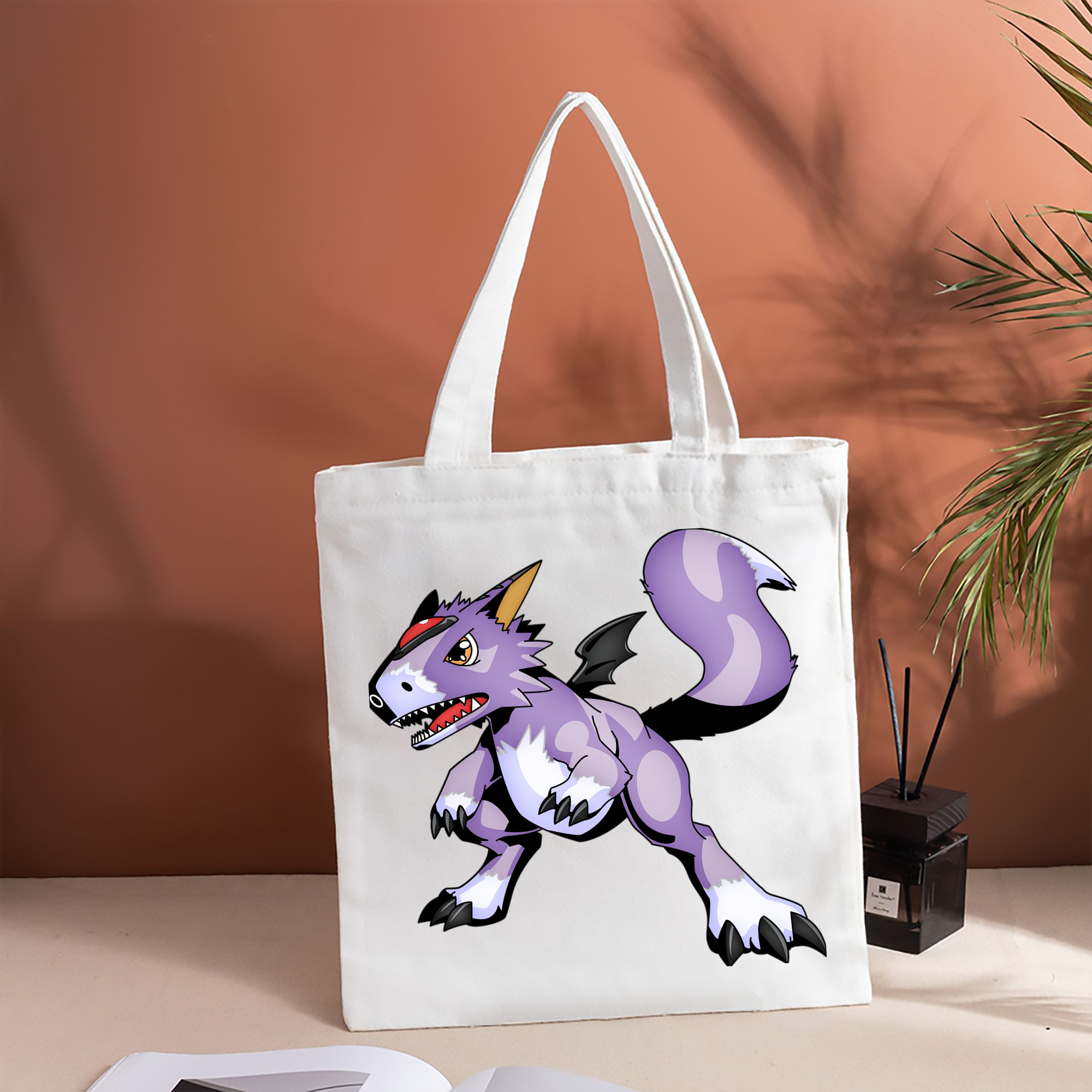 Digimon デジタルモンスター/デジモン 縦型キャンバス生地手提げバッグ　トートバッグ