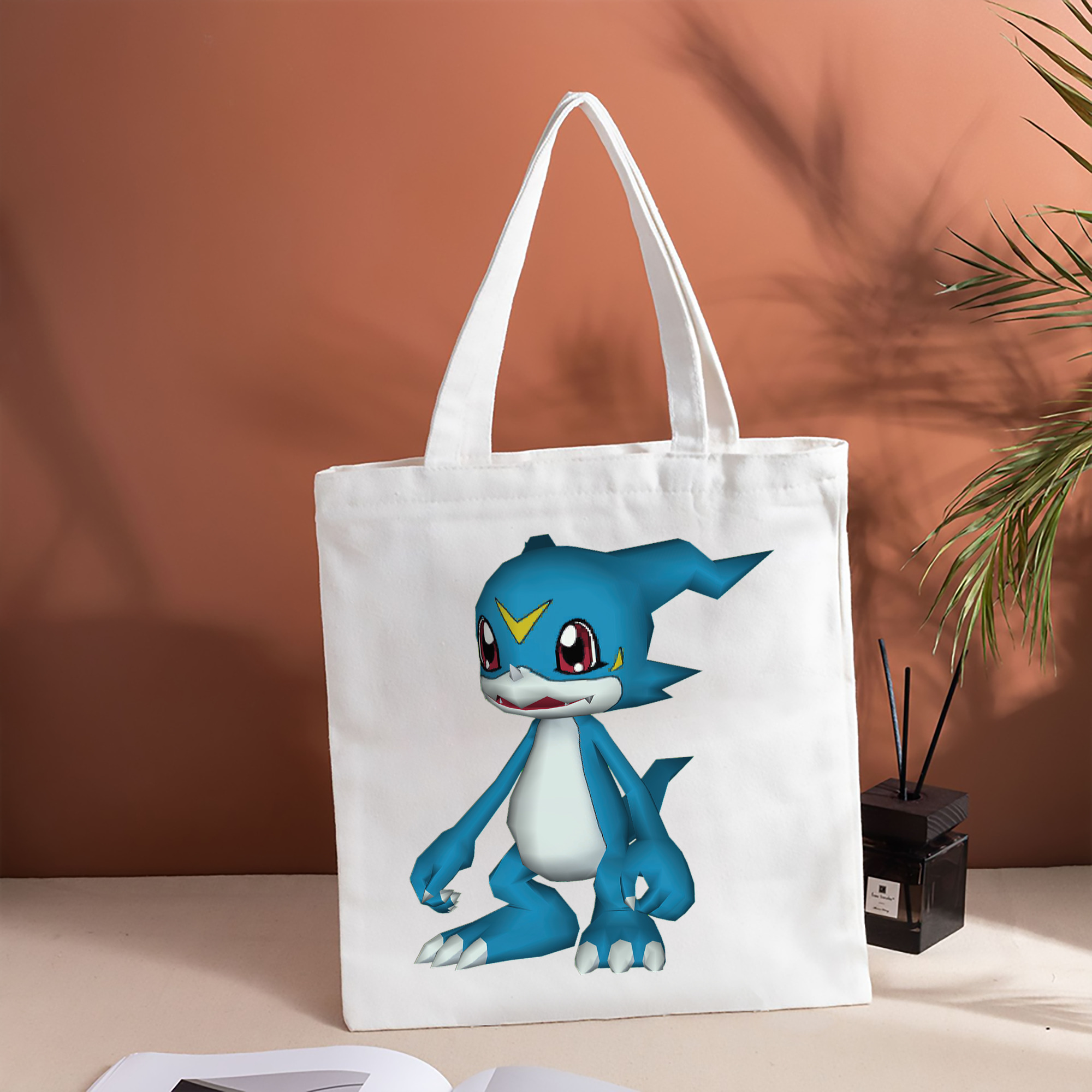 Digimon デジタルモンスター/デジモン 縦型キャンバス生地手提げバッグ　トートバッグ