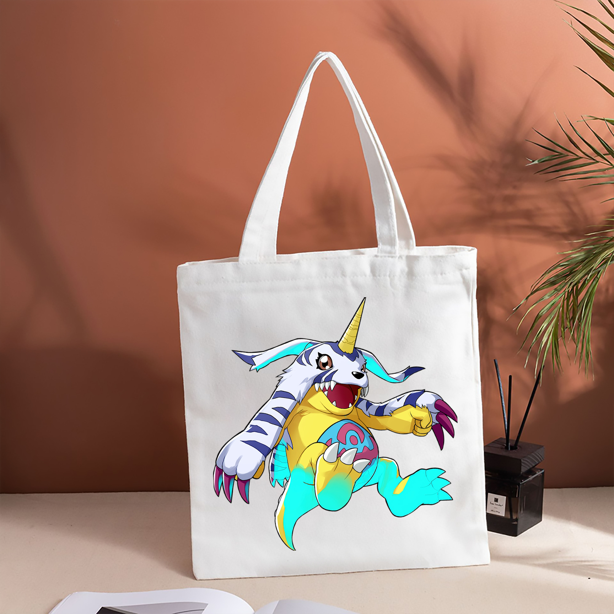 Digimon デジタルモンスター/デジモン 縦型キャンバス生地手提げバッグ　トートバッグ