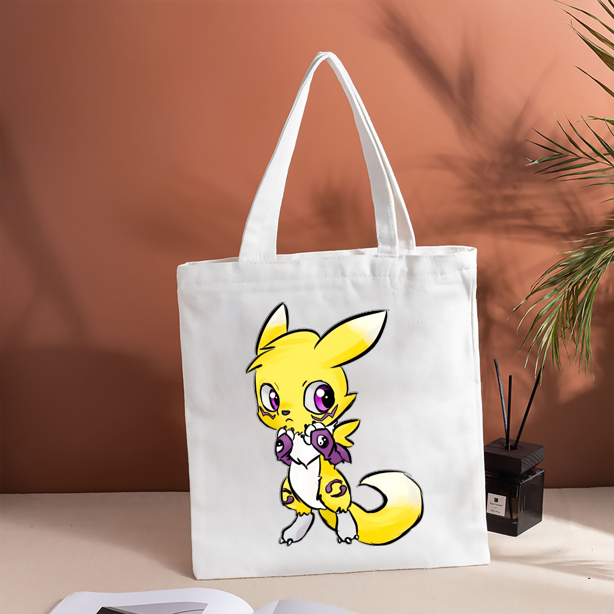 Digimon デジタルモンスター/デジモン 縦型キャンバス生地手提げバッグ　トートバッグ