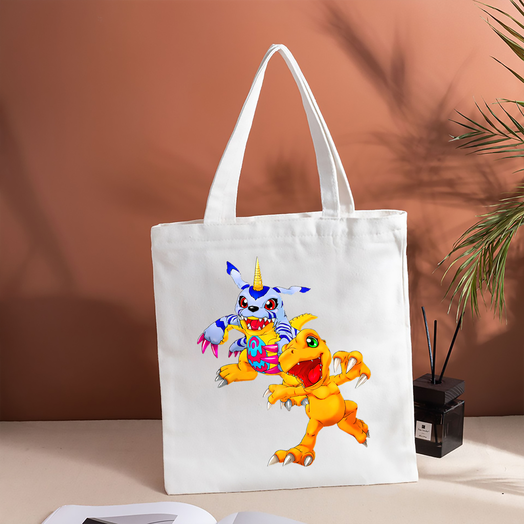 Digimon デジタルモンスター/デジモン 縦型キャンバス生地手提げバッグ　トートバッグ