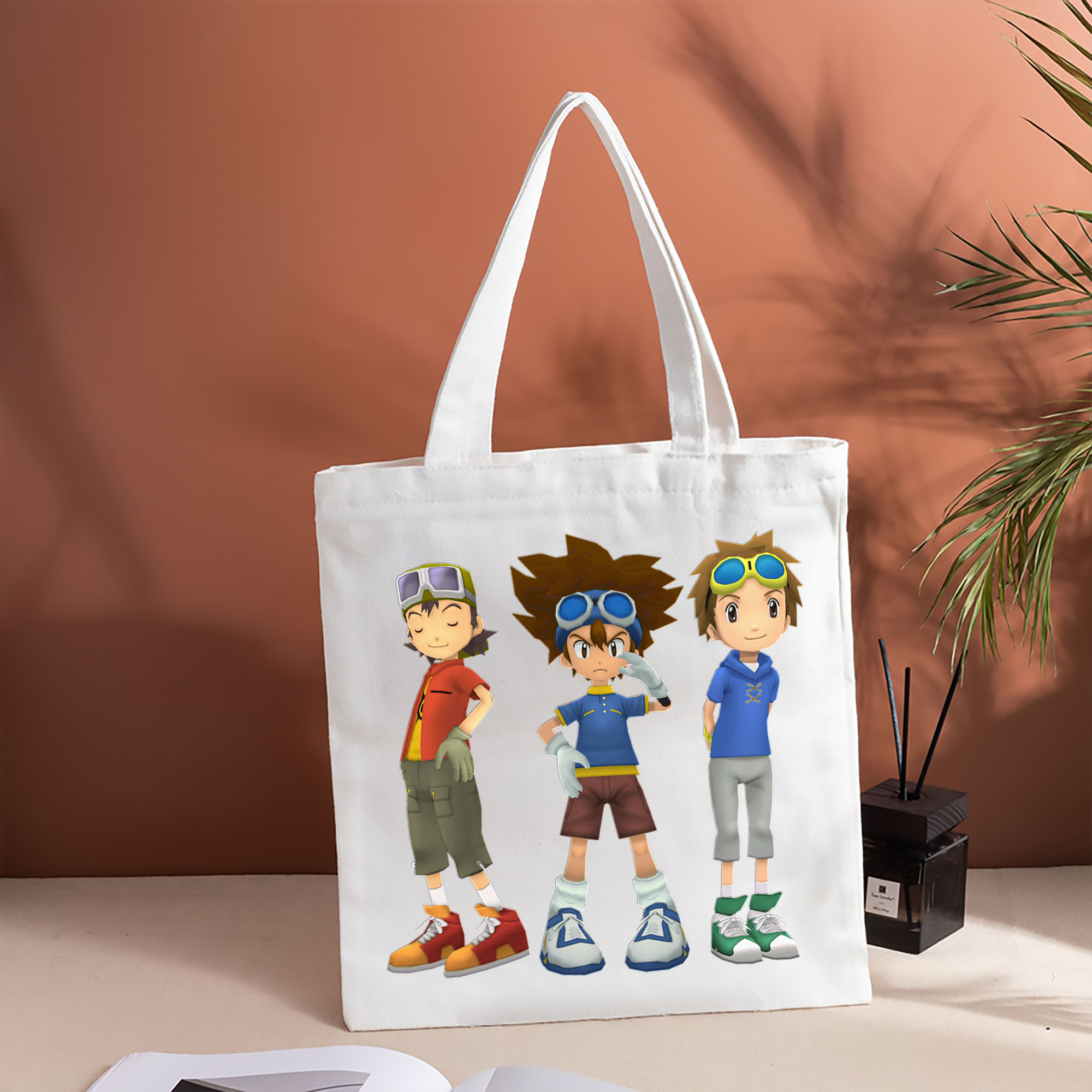 Digimon デジタルモンスター/デジモン 縦型キャンバス生地手提げバッグ　トートバッグ
