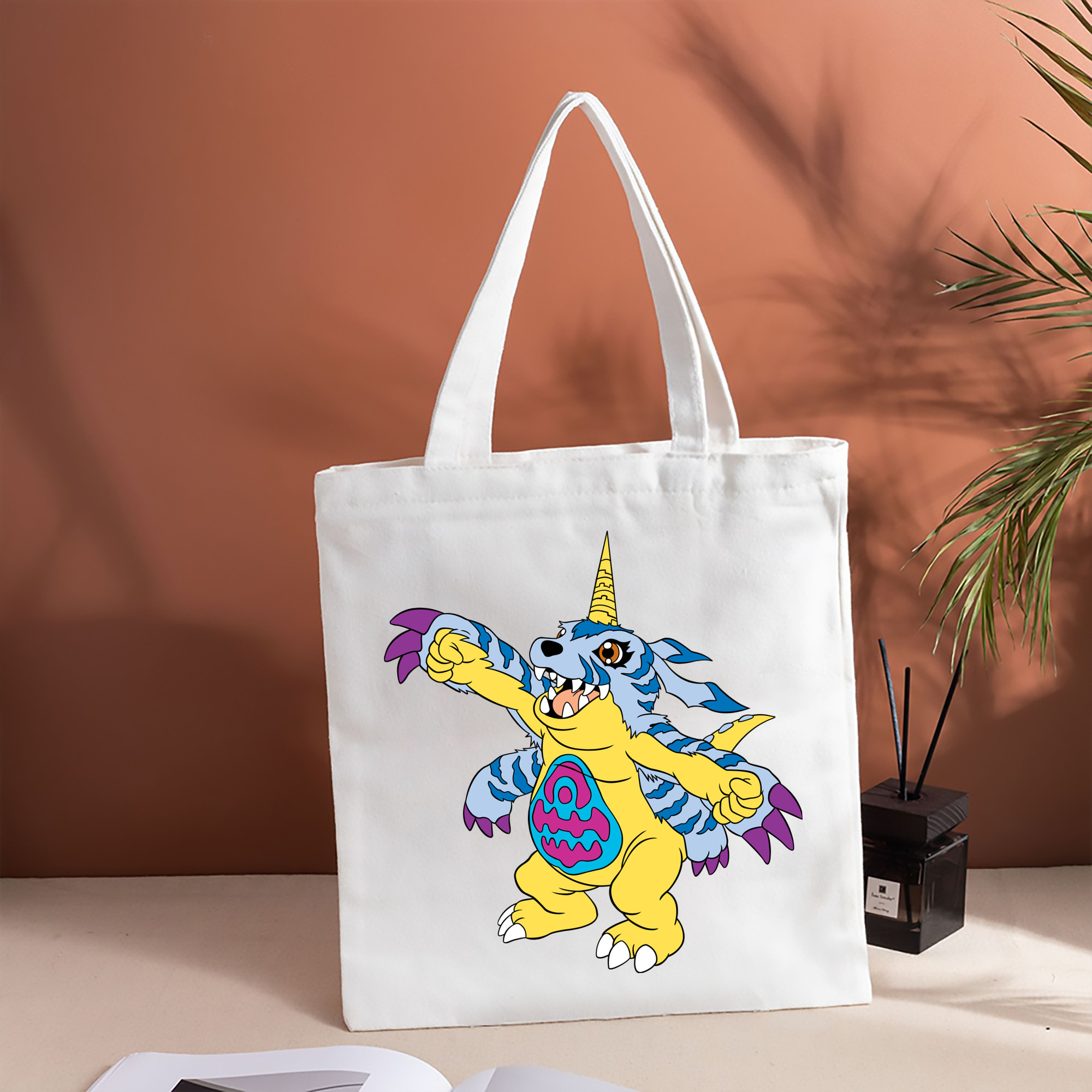 Digimon デジタルモンスター/デジモン 縦型キャンバス生地手提げバッグ　トートバッグ