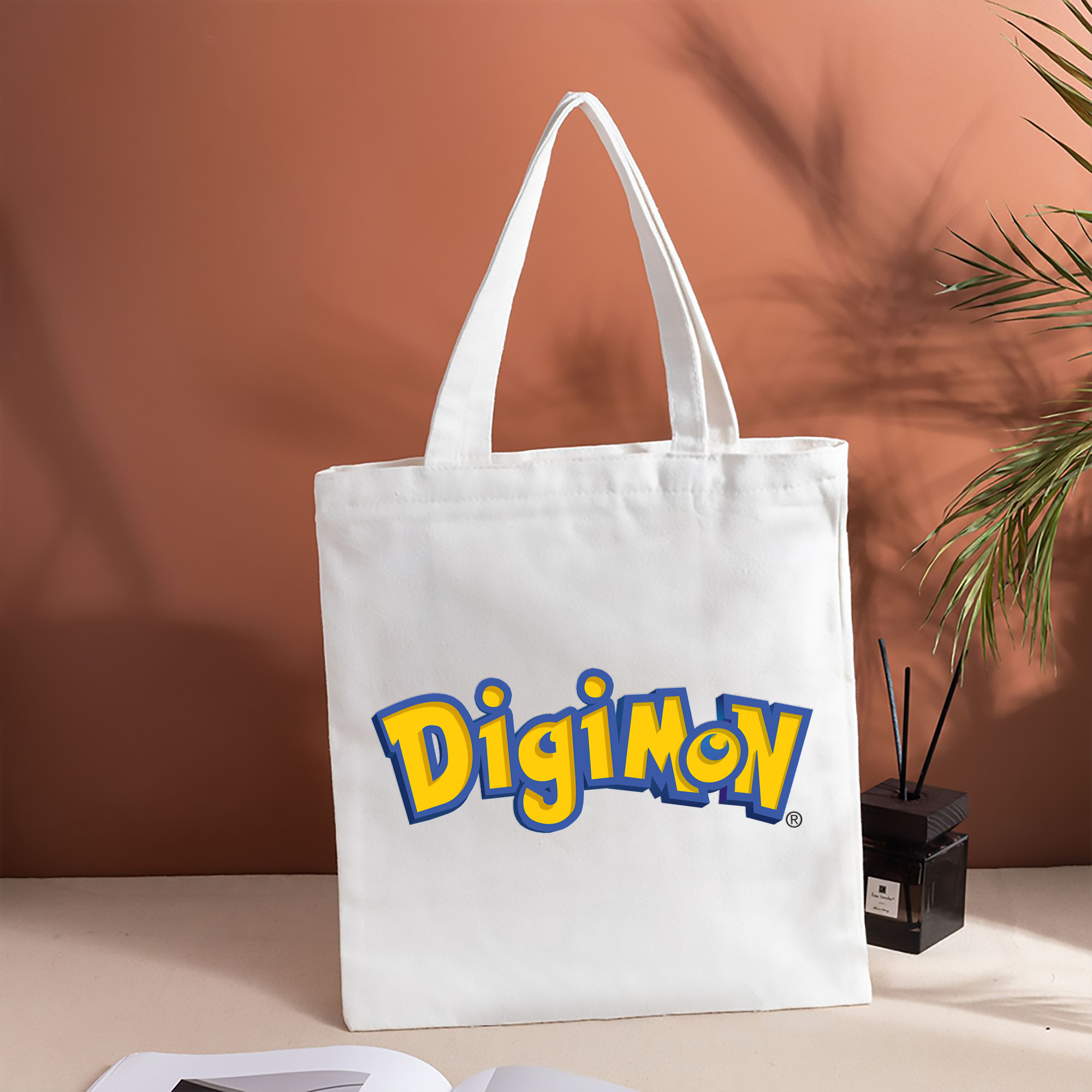 Digimon デジタルモンスター/デジモン 縦型キャンバス生地手提げバッグ　トートバッグ