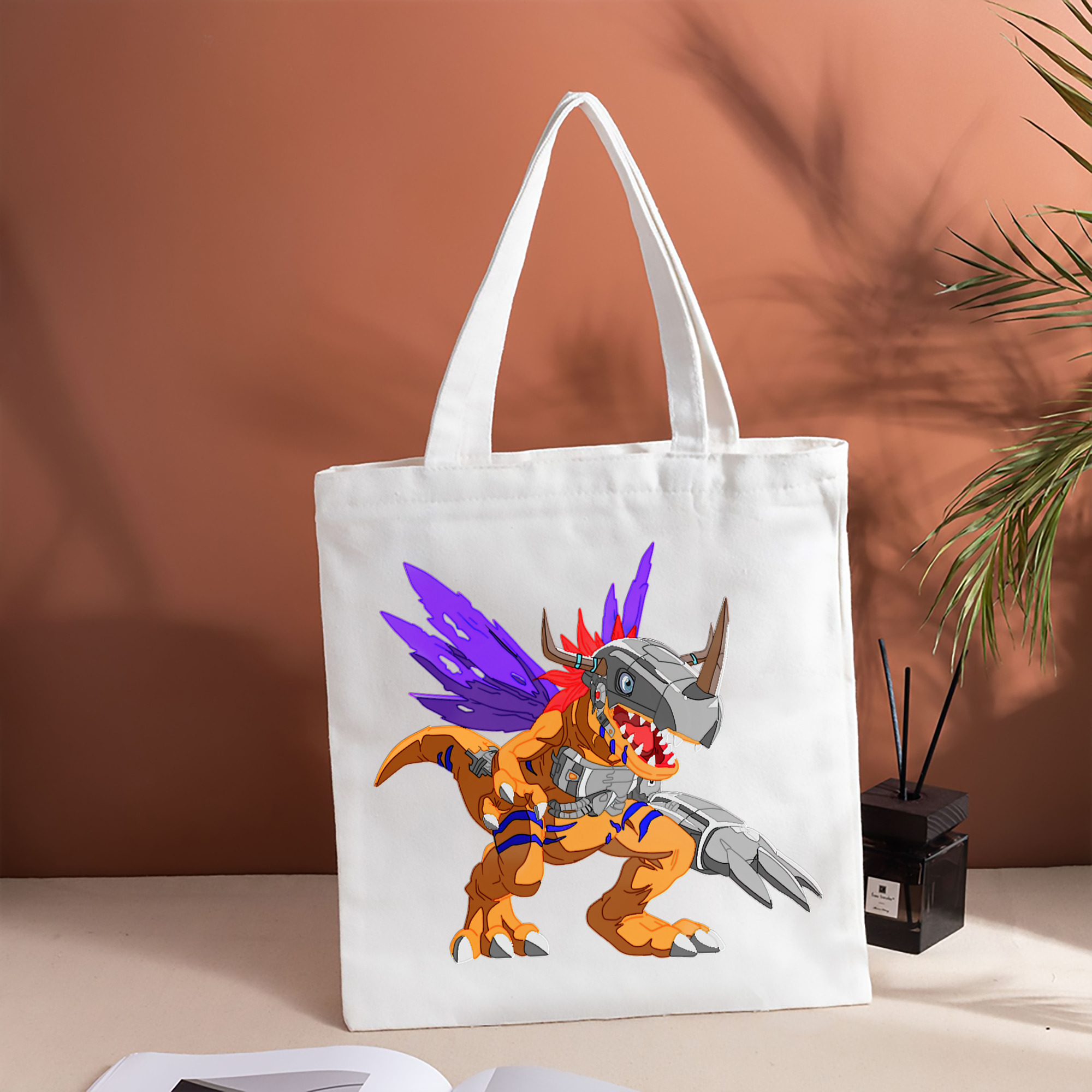 Digimon デジタルモンスター/デジモン 縦型キャンバス生地手提げバッグ　トートバッグ