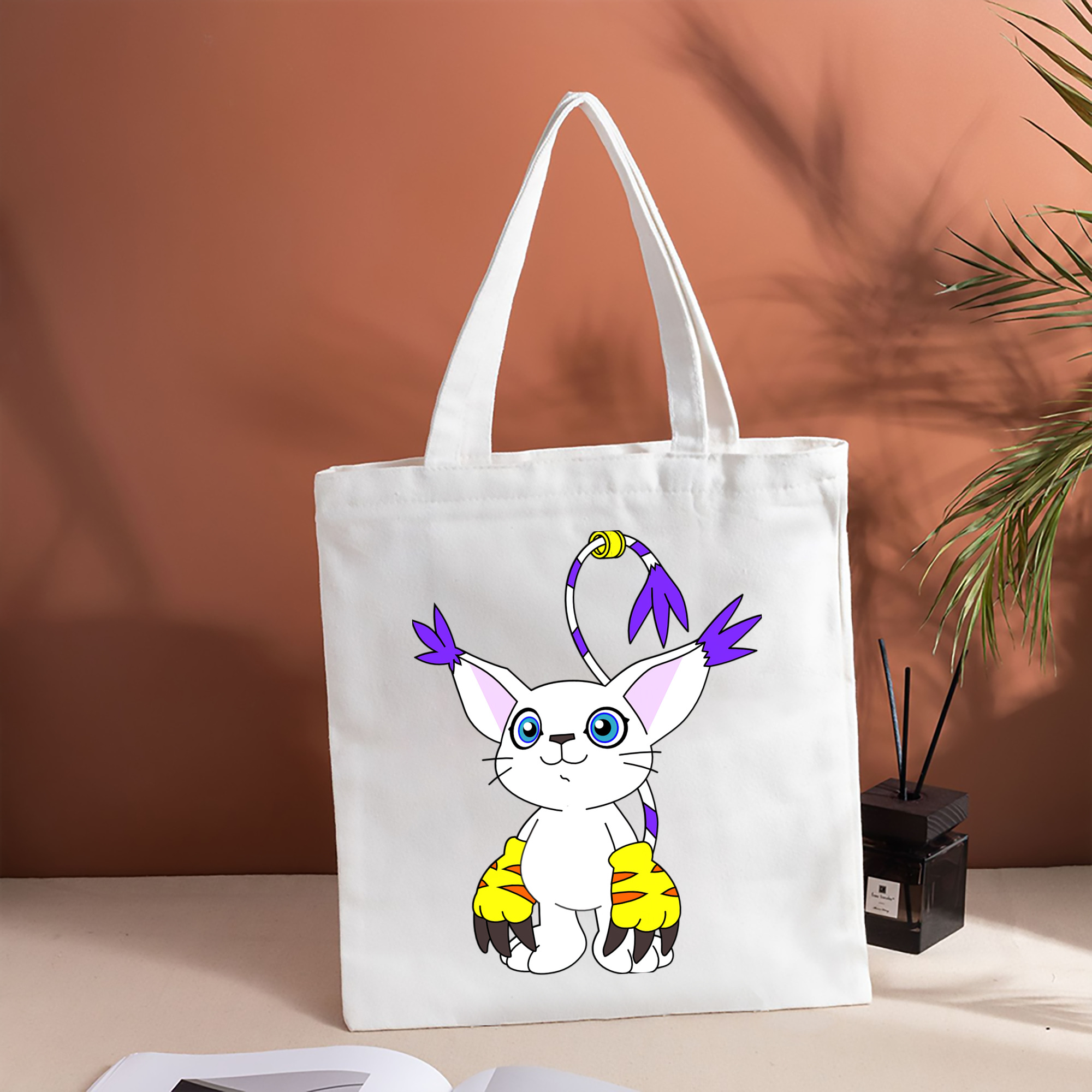Digimon デジタルモンスター/デジモン 縦型キャンバス生地手提げバッグ　トートバッグ