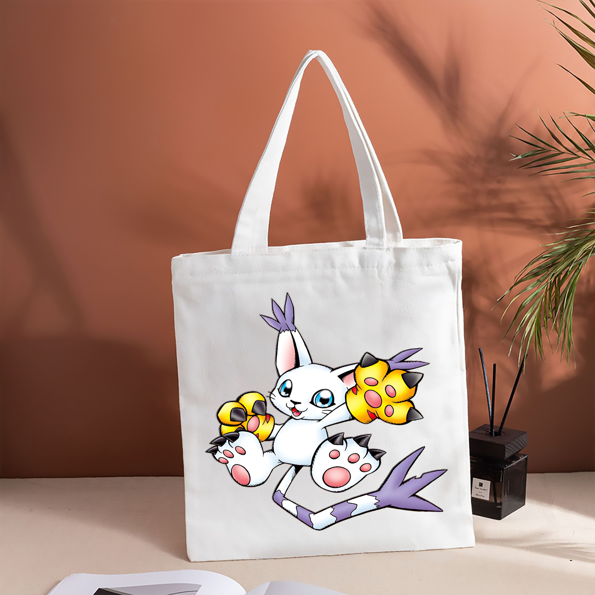 Digimon デジタルモンスター/デジモン 縦型キャンバス生地手提げバッグ　トートバッグ