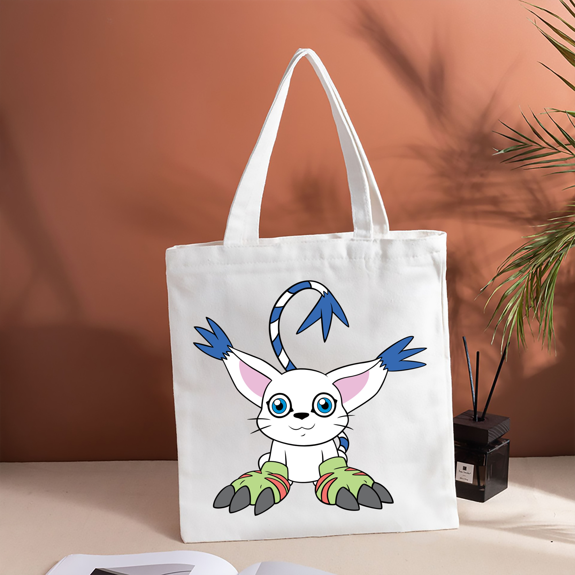 Digimon デジタルモンスター/デジモン 縦型キャンバス生地手提げバッグ　トートバッグ