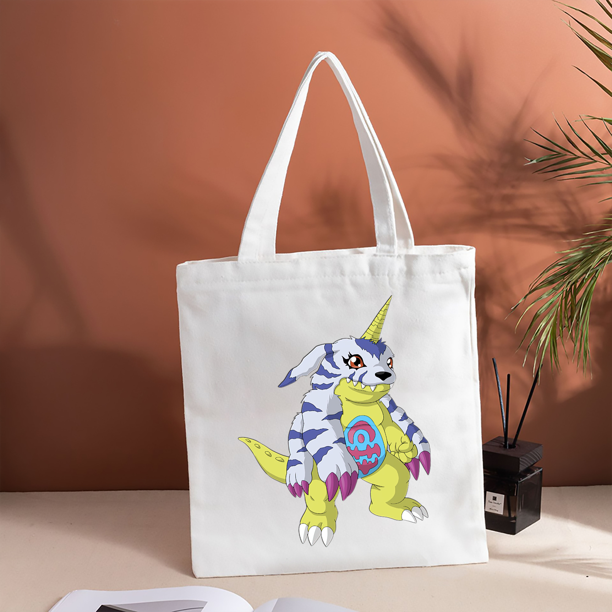 Digimon デジタルモンスター/デジモン 縦型キャンバス生地手提げバッグ　トートバッグ