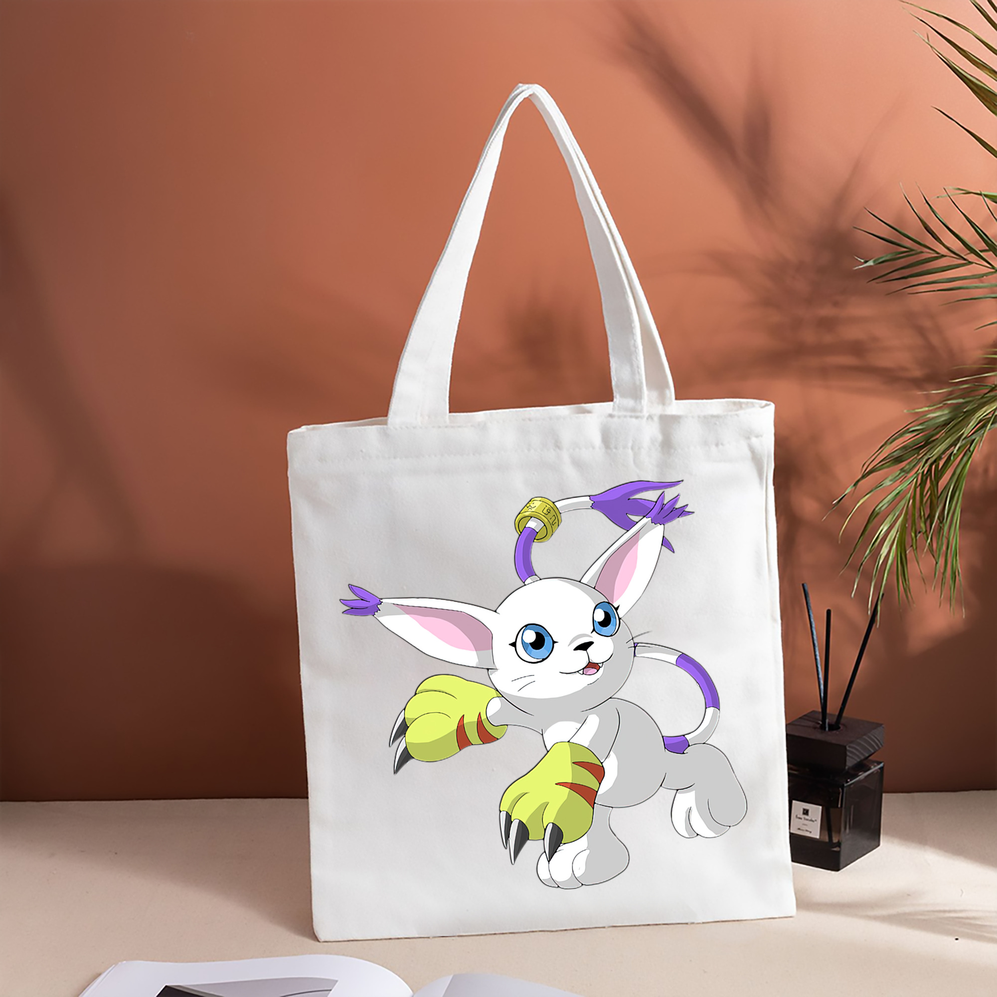 Digimon デジタルモンスター/デジモン 縦型キャンバス生地手提げバッグ　トートバッグ
