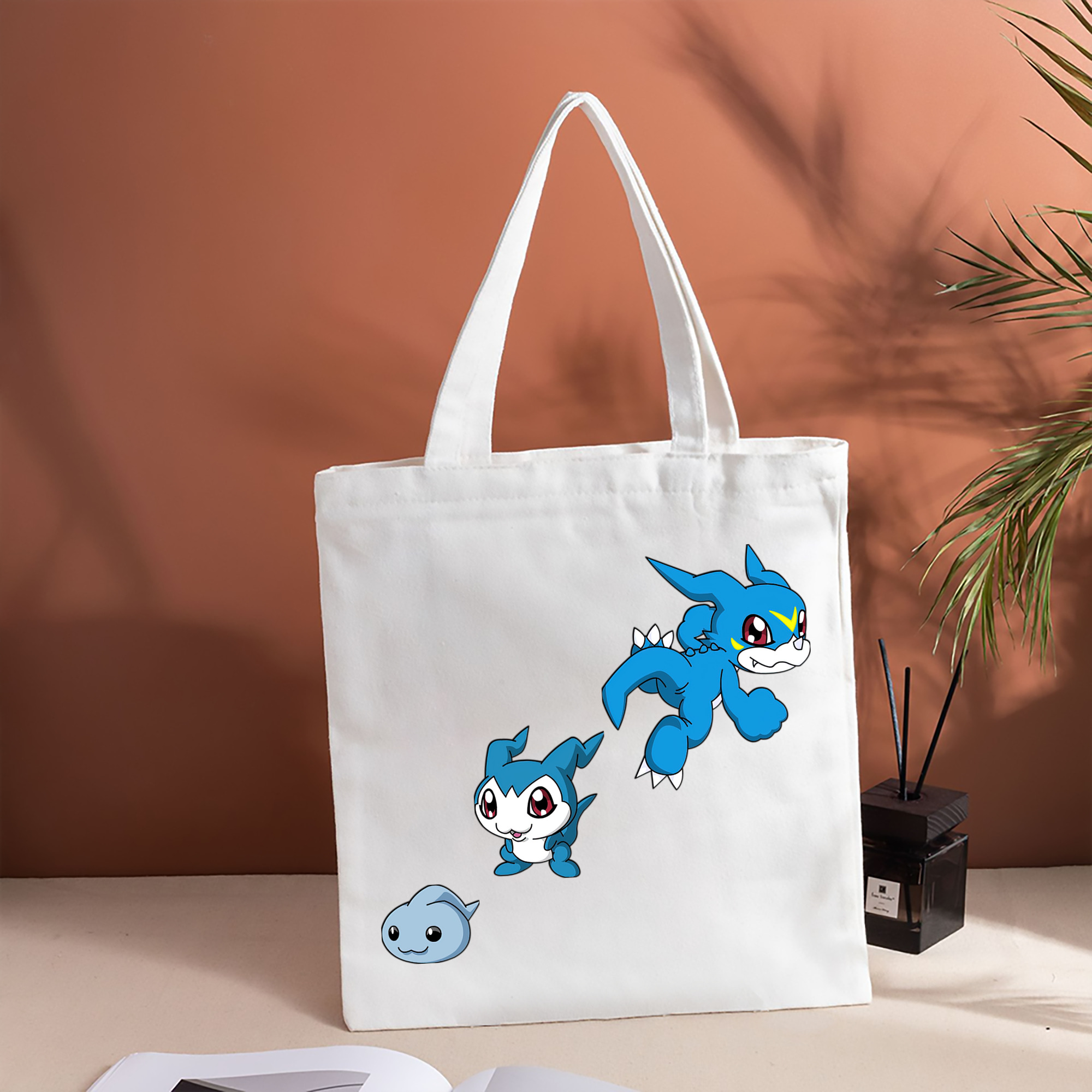 Digimon デジタルモンスター/デジモン 縦型キャンバス生地手提げバッグ　トートバッグ