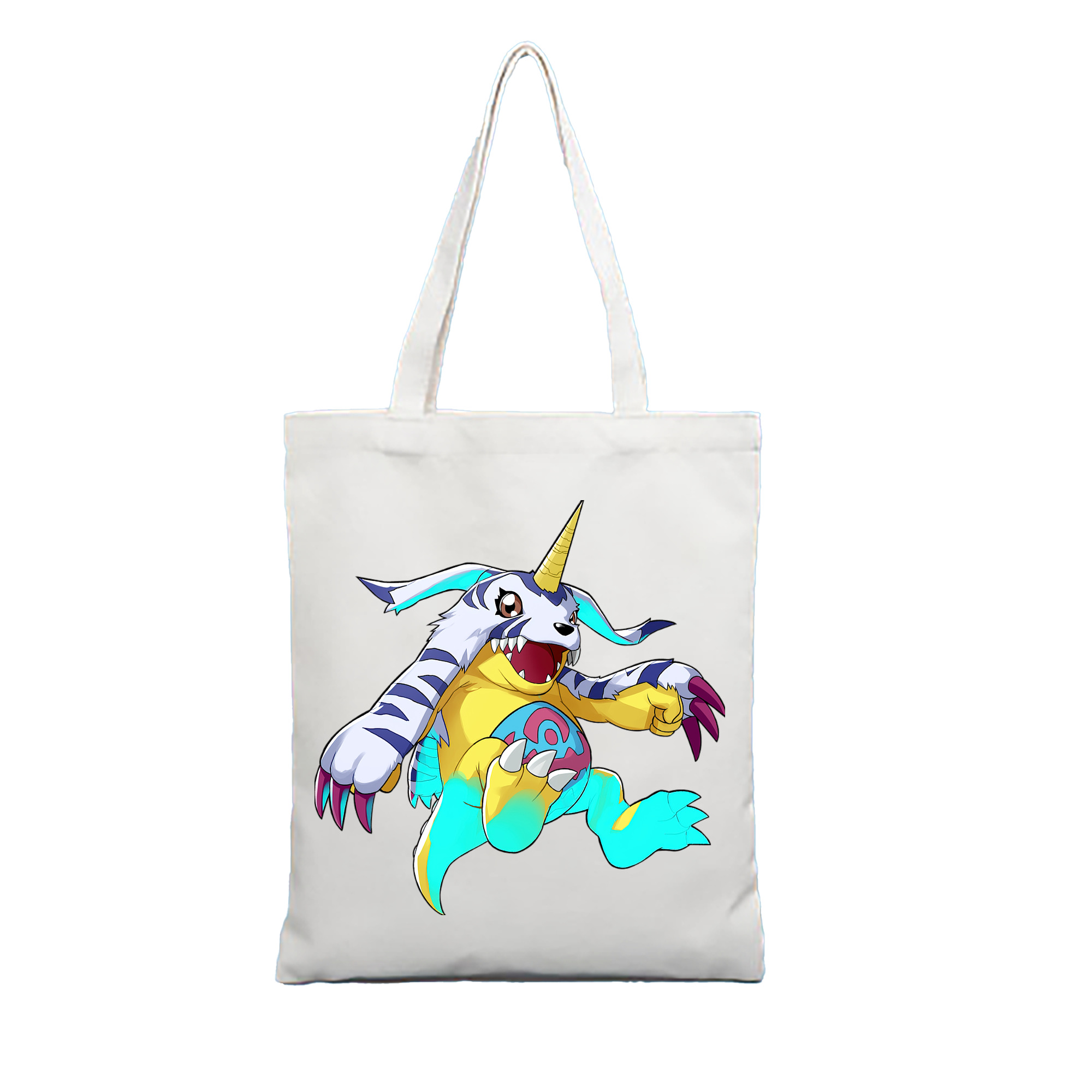（画像用） Digimon デジタルモンスター/デジモン 縦型キャンバス生地手提げバッグ　トートバッグ