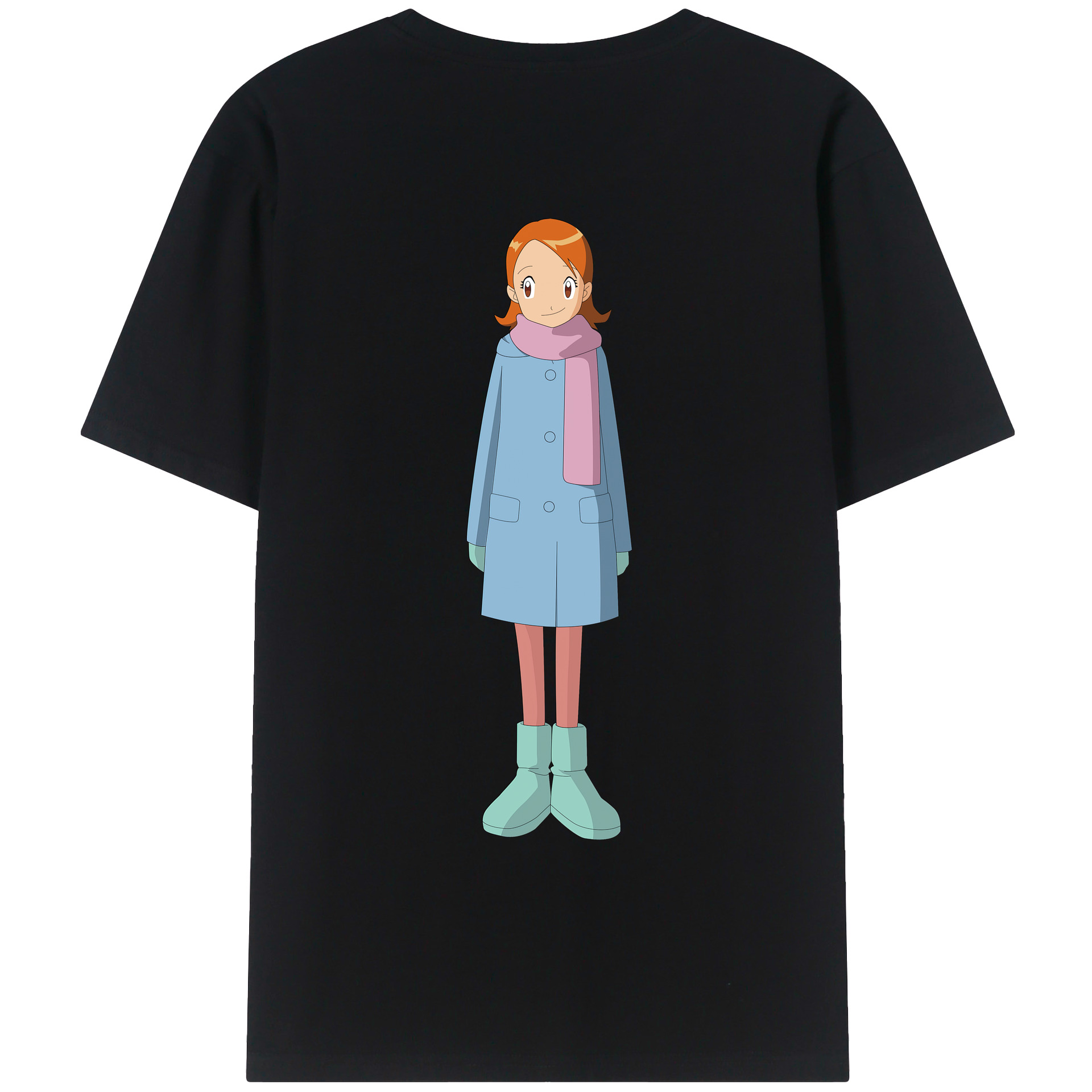 （画像用） Digimon デジタルモンスター/デジモン 綿100％ メンズ半袖Tシャツ（バックプリント） 通気性